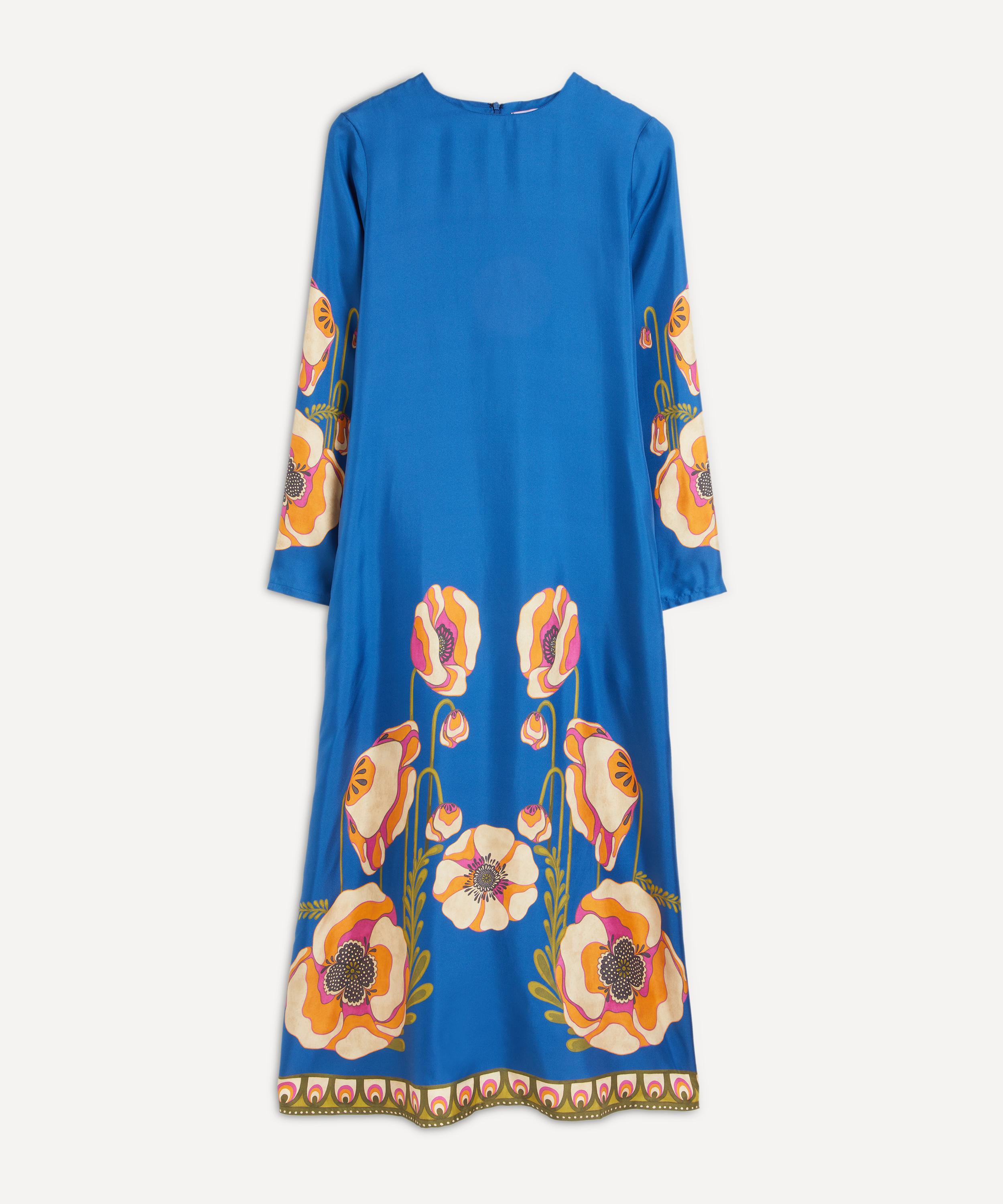 La DoubleJ - Silk Long-Sleeve Swing Dress image number 0