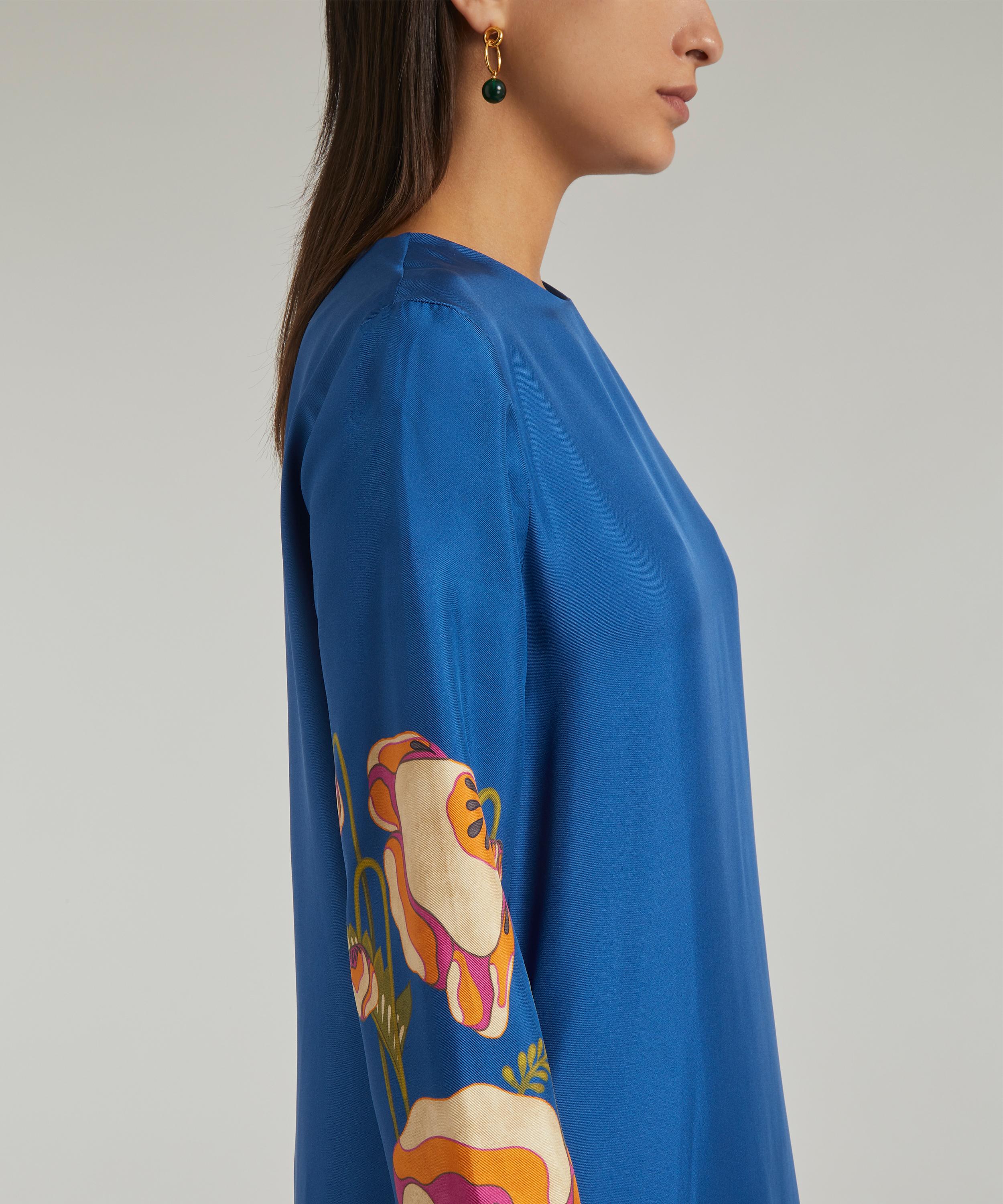 La DoubleJ - Silk Long-Sleeve Swing Dress image number 4
