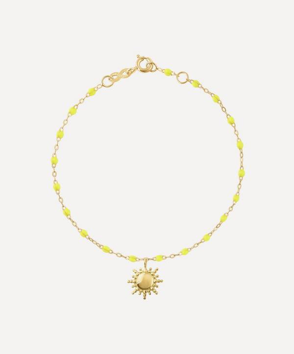 Gigi Clozeau - 18ct Gold Sun Classic Gigi Lime Bead Bracelet