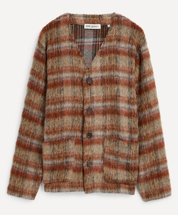 Our Legacy - Ament Check Mohair Cardigan image number null