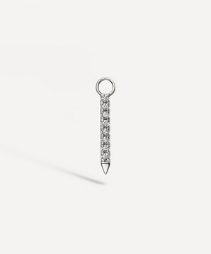 Maria Tash - 18ct 11mm Diamond and Emerald Eternity Bar Charm image number 2