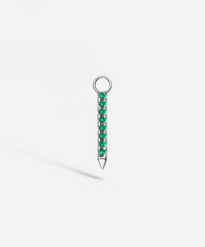 Maria Tash - 18ct 11mm Diamond and Emerald Eternity Bar Charm image number 3