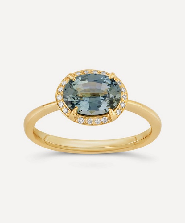 Dinny Hall - 18ct Gold Mia Ocean Blue Sapphire And Diamond Ring image number null