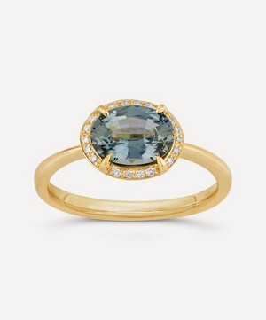 Dinny Hall - 18ct Gold Mia Ocean Blue Sapphire And Diamond Ring image number 0