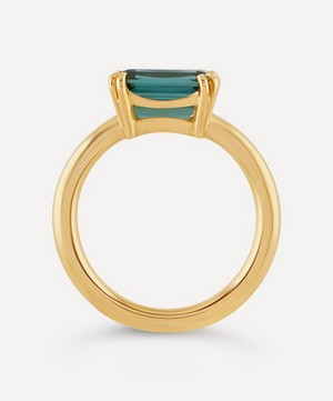 Dinny Hall - 18ct Gold Hollie Green Tourmaline Ring image number 2