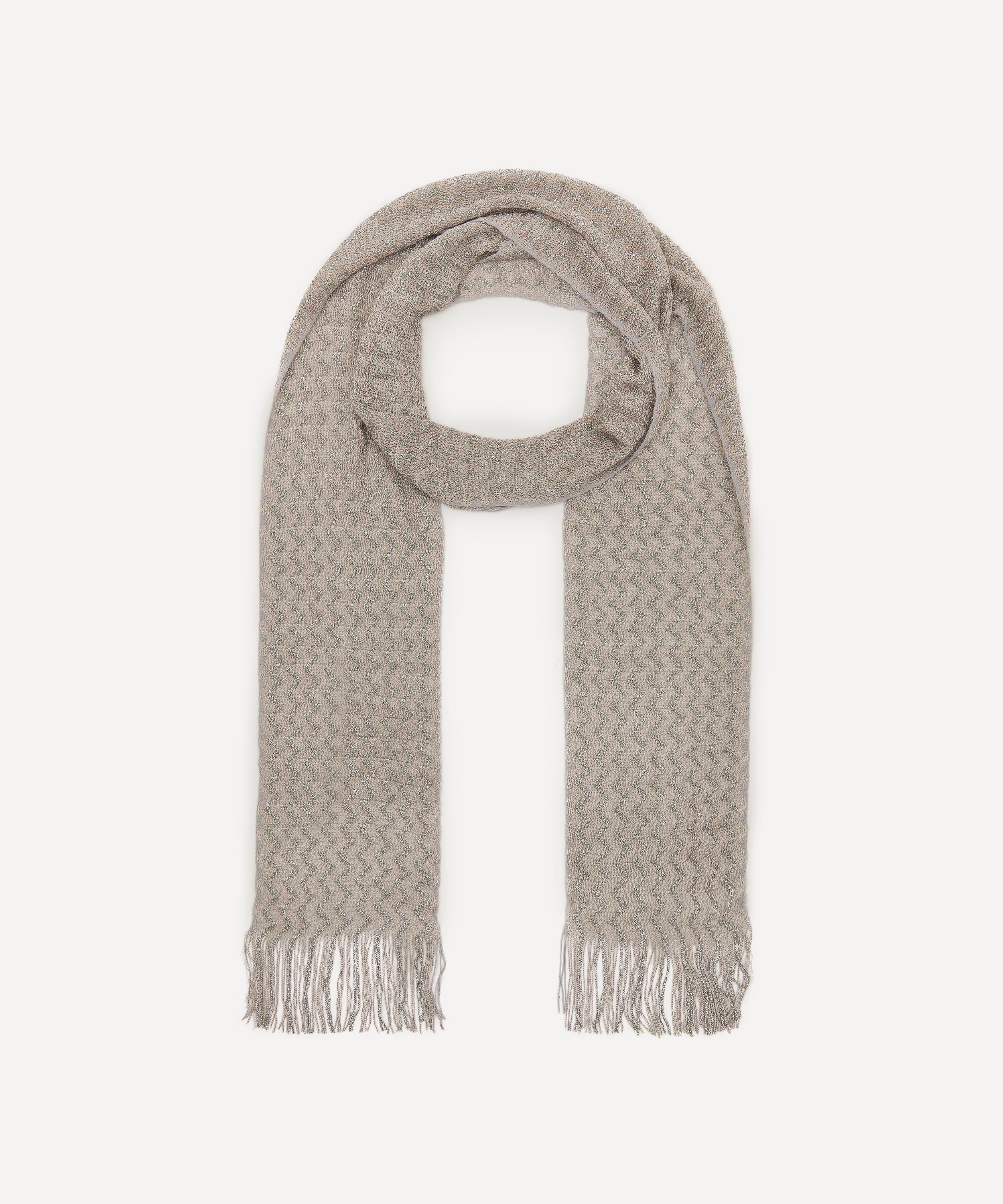 Missoni - Viscose Muffler Grey Zig-Zag Scarf image number 0