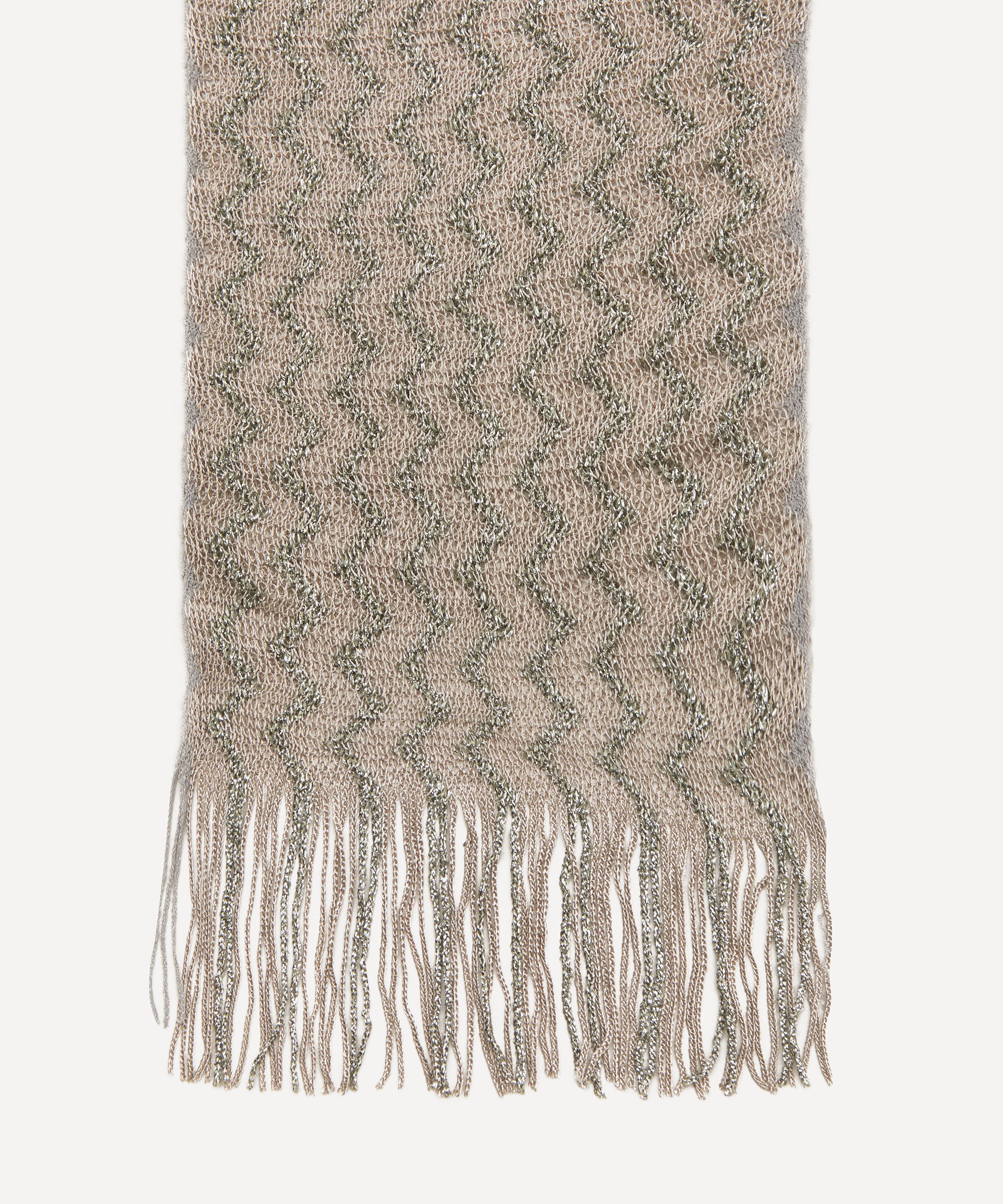 Missoni - Viscose Muffler Grey Zig-Zag Scarf image number 2