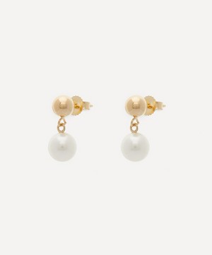 Mizuki - 14ct Gold Freshwater Pearl Drop Earrings image number 2