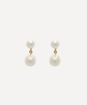 14ct Gold Double Akoya Pearl Drop Earrings