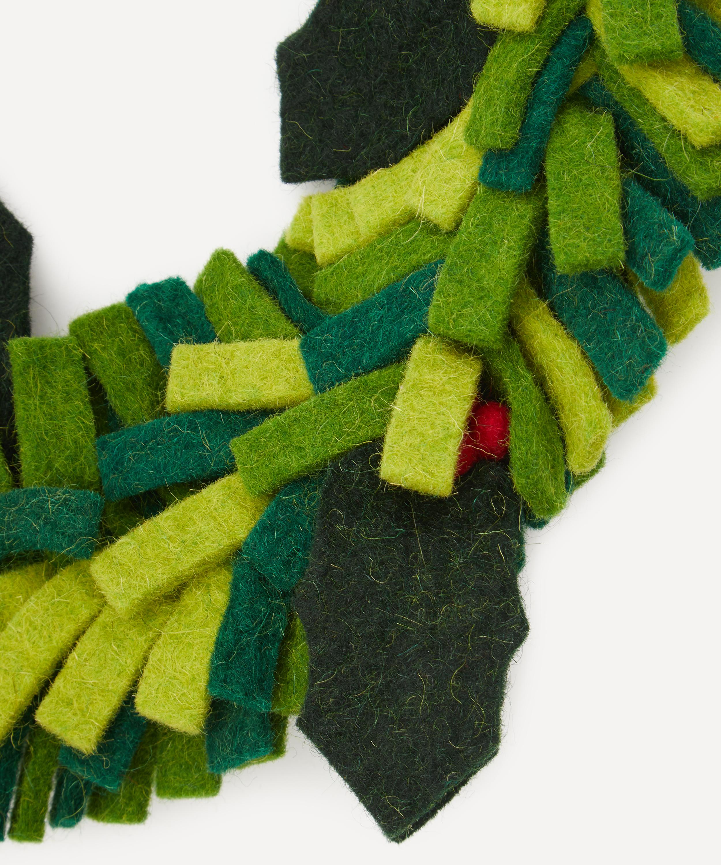 Christmas - Holly Wreath with 12 Days of Christmas Liberty Print Bow image number 2