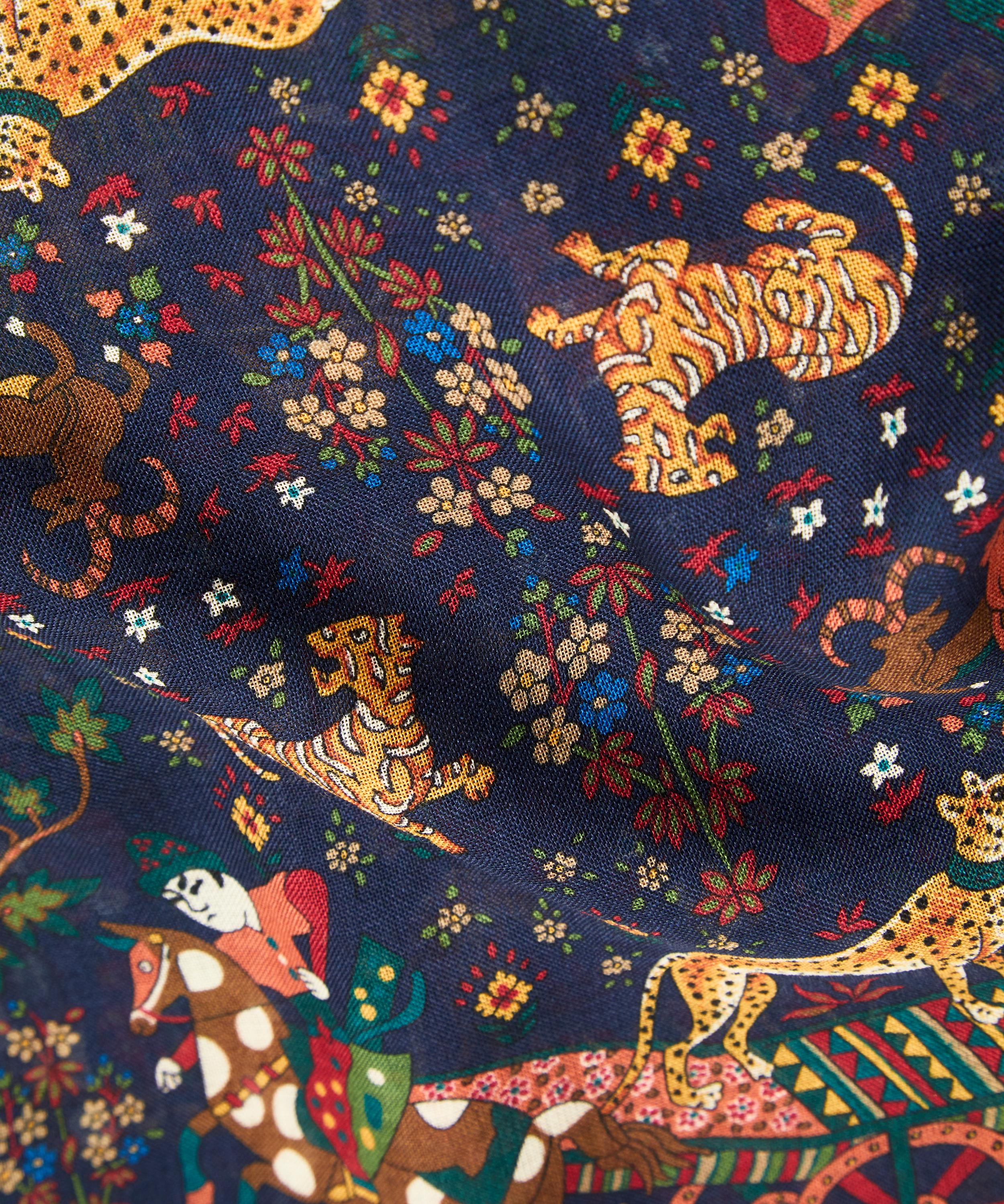Drakes - Mughal Hunter Wool-Silk Scarf image number 3