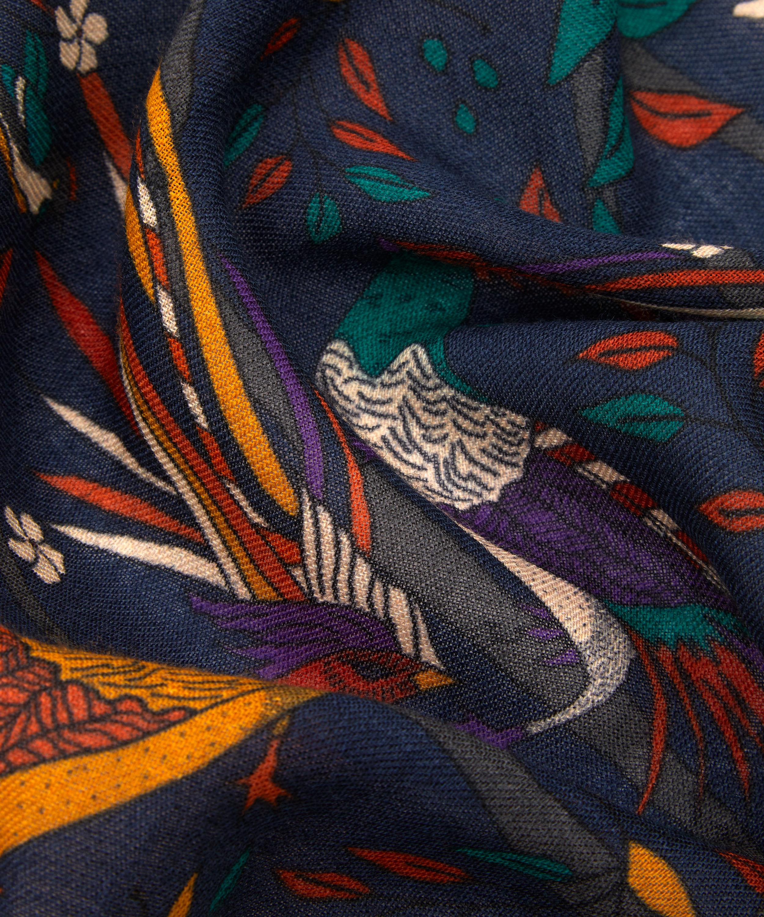 Drakes Wool Birds of Paradise Scarf | Liberty