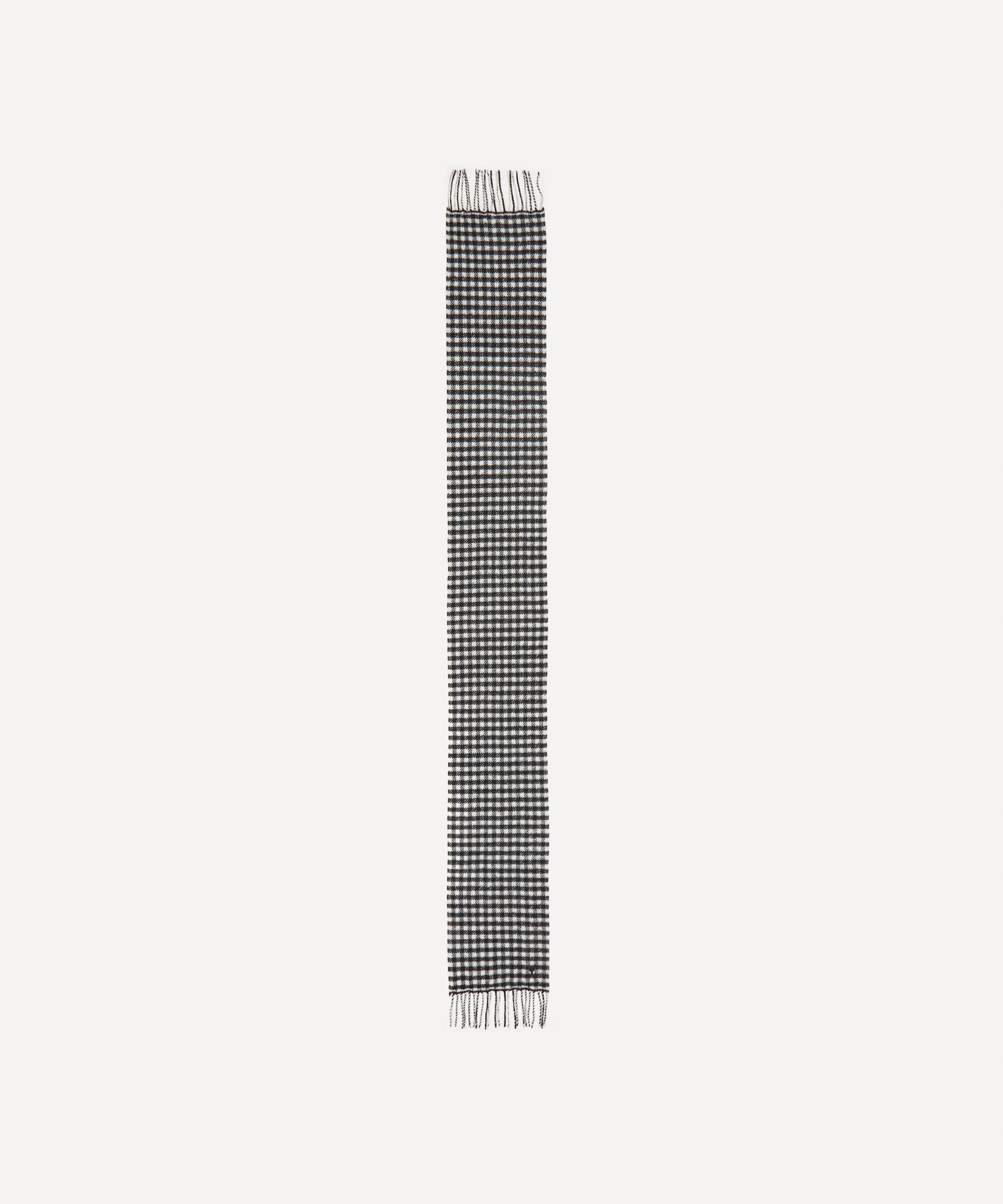 Ami - Ami De Cœur Houndstooth Print Wool-Blend Scarf image number 1
