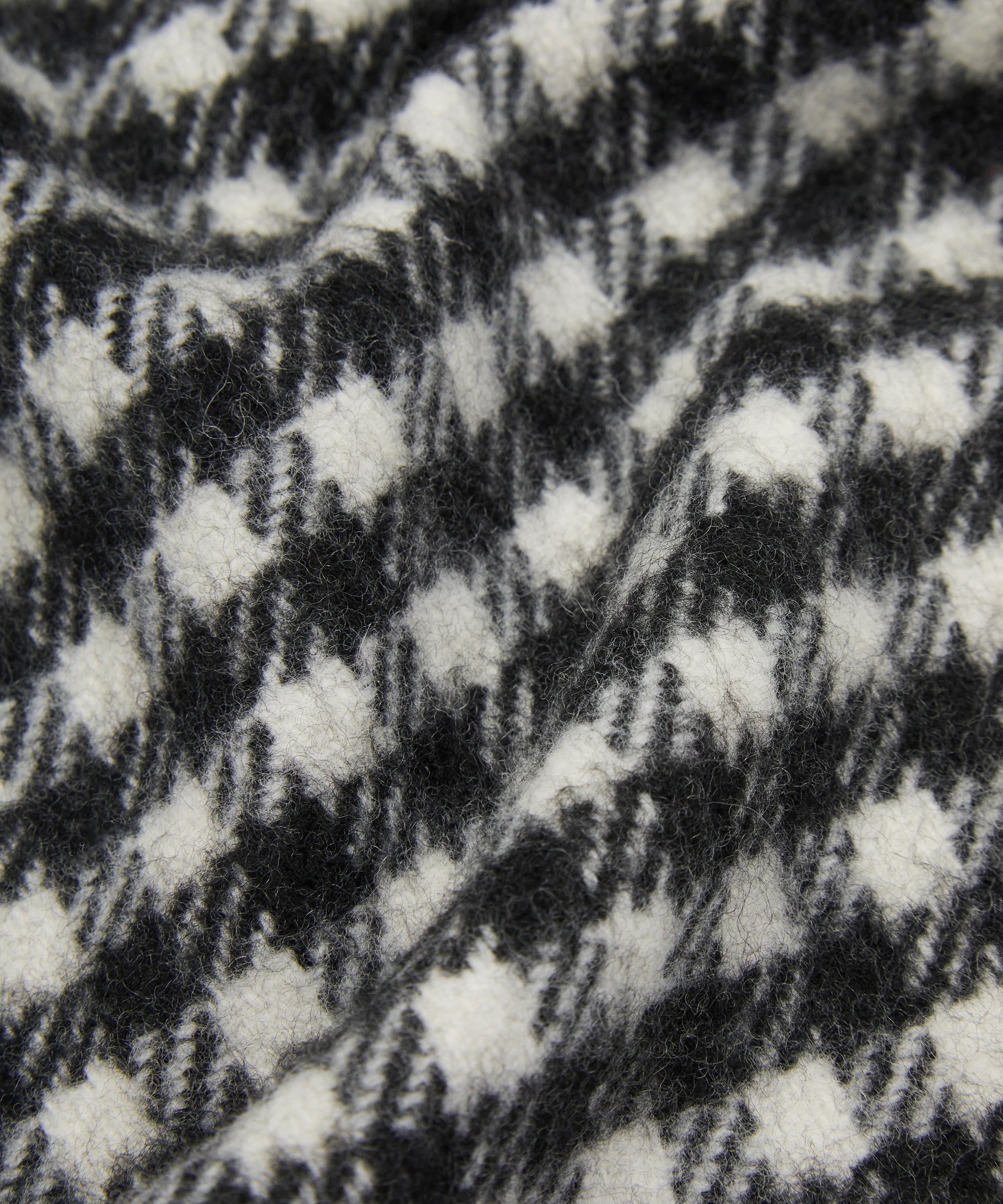 Ami - Ami De Cœur Houndstooth Print Wool-Blend Scarf image number 3