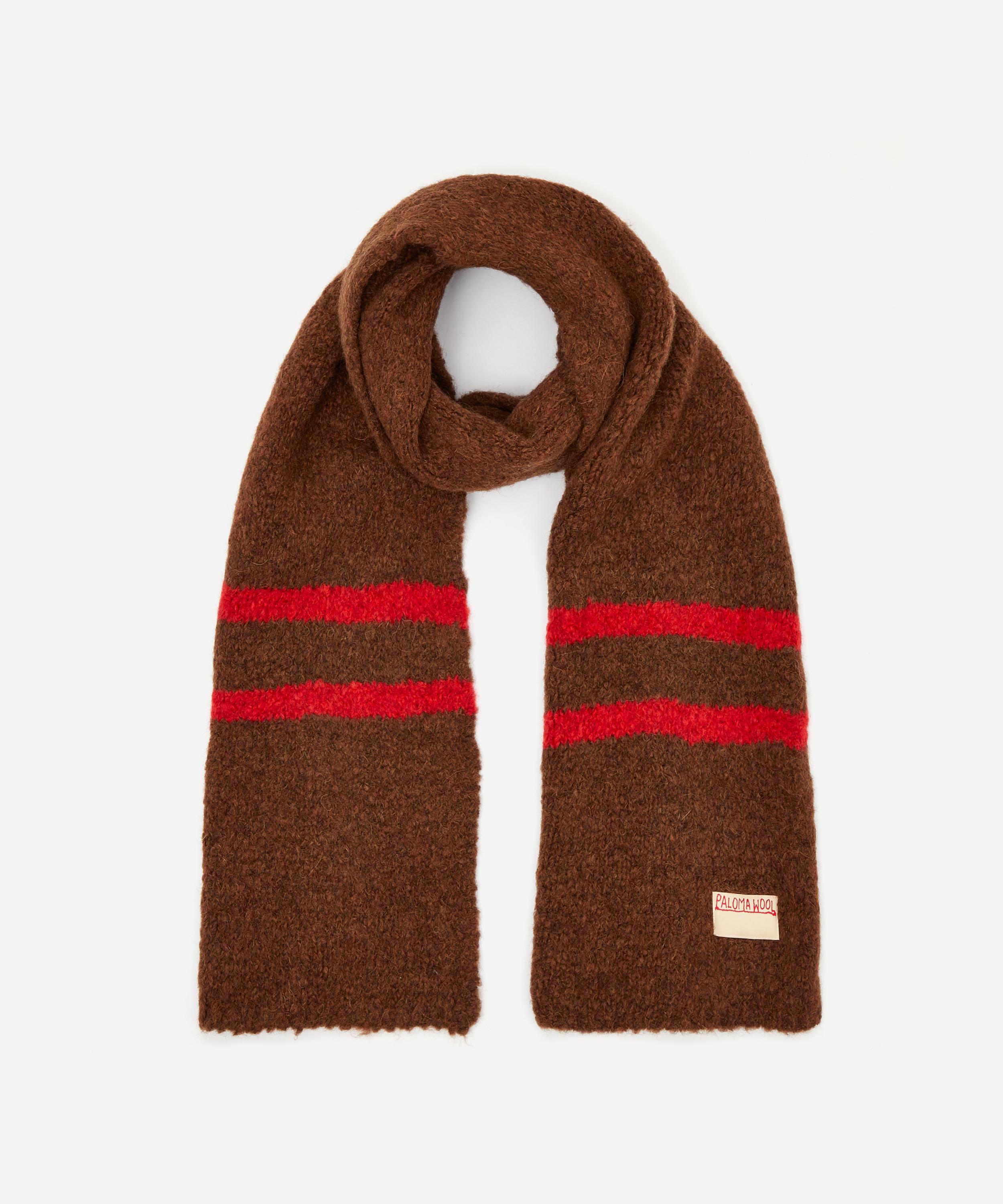 Red Floral Dreams Scarf - Merino Wool