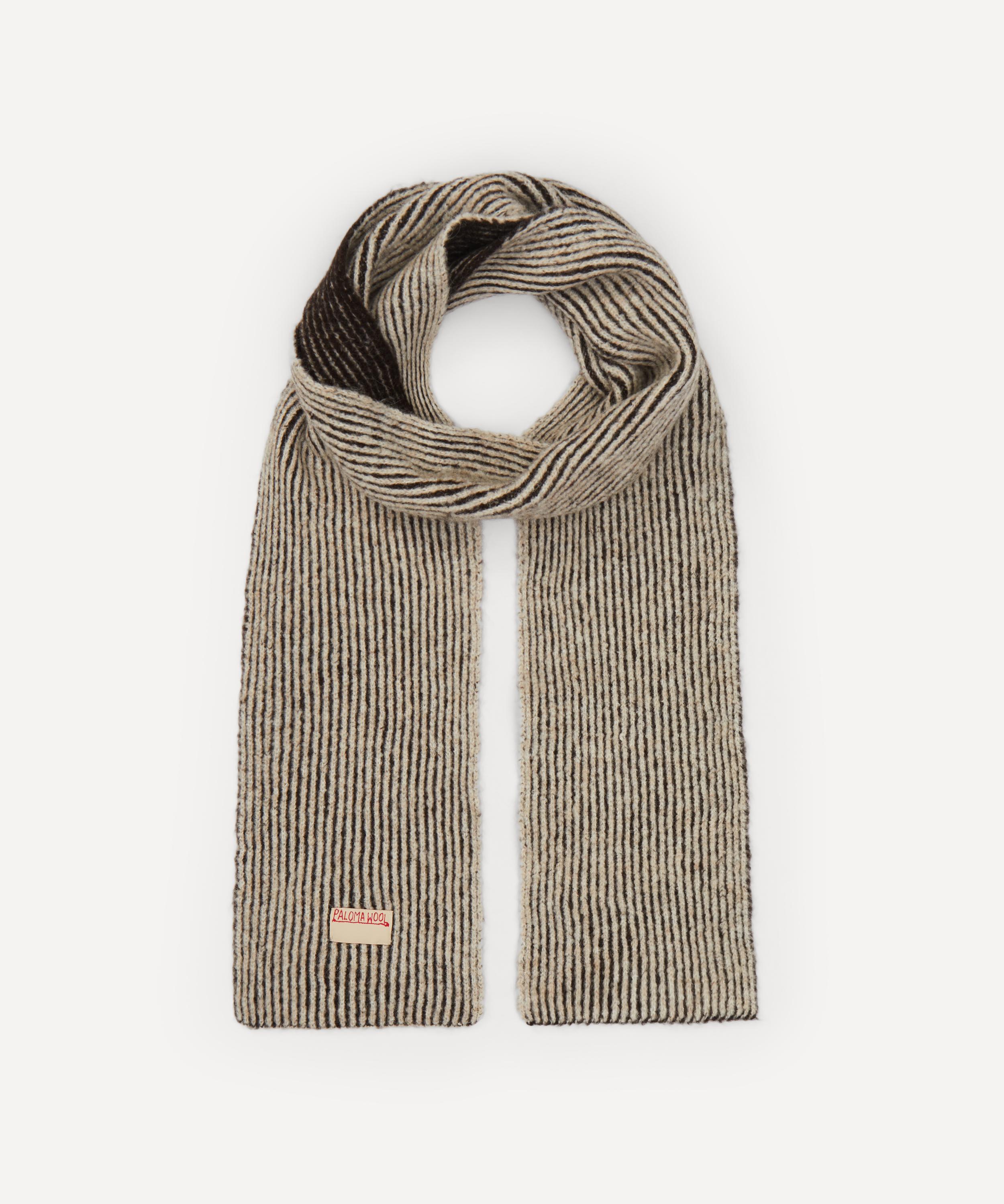 Brown Classic Knit Unisex Winter Scarf With Pockets