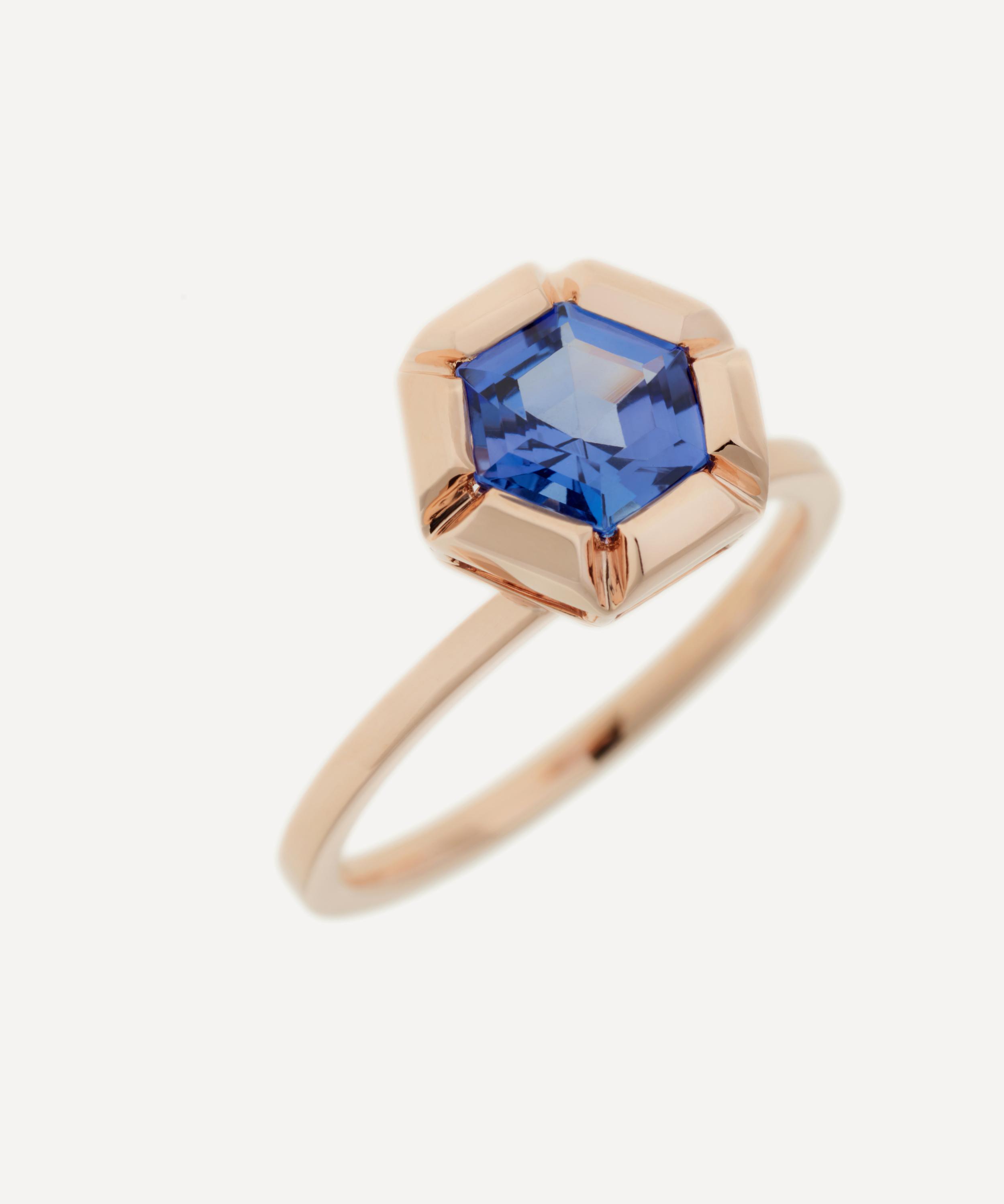 Selim Mouzannar - 18ct Rose Gold Rose De France Tanzanite Ring image number 0