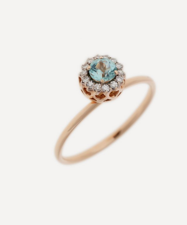 Selim Mouzannar - 18ct Rose Gold Beirut Paraiba and Diamond Ring image number null