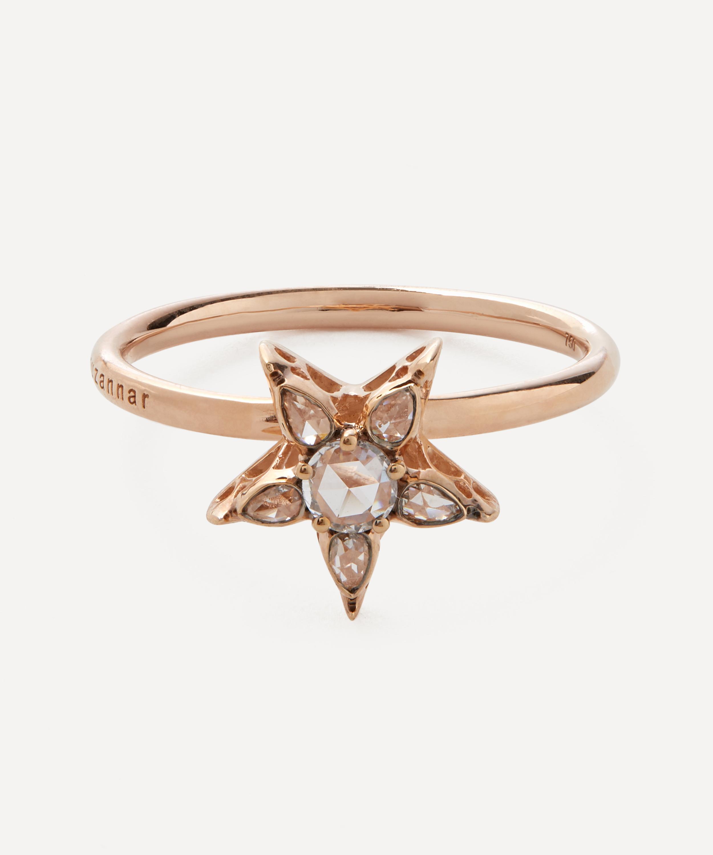 Selim Mouzannar - 18ct Rose Gold Istanbul Diamond Star Ring image number 0