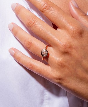 Selim Mouzannar - 18ct Rose Gold Rose De France Diamond Ring image number 1