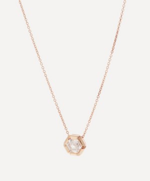 Selim Mouzannar - 18ct Rose Gold Rose De France Diamond Pendant Necklace image number 0