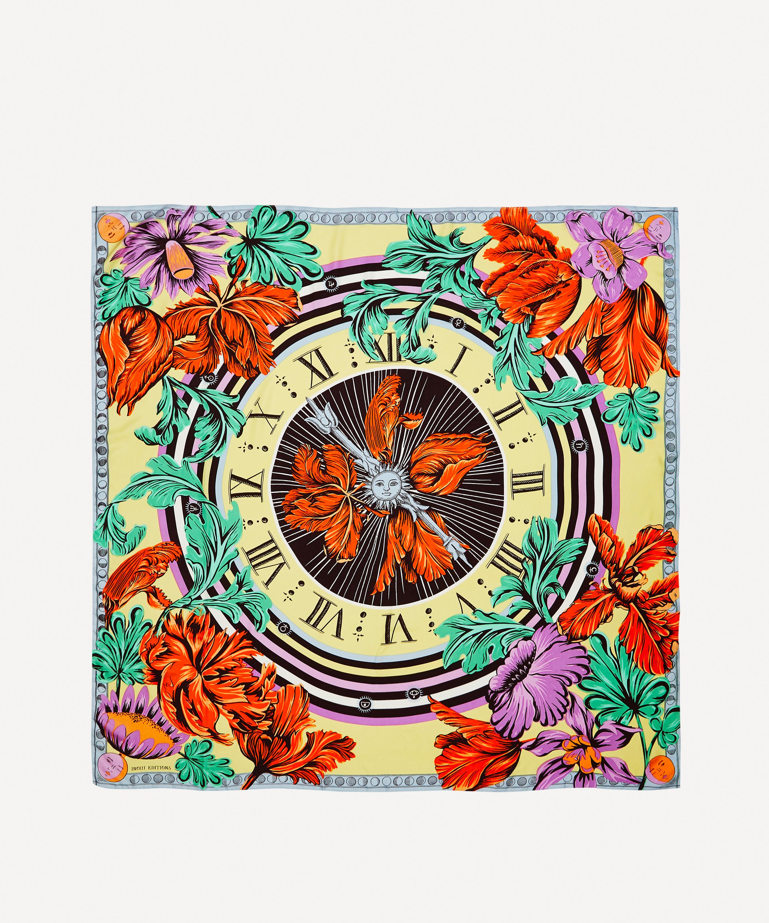 Inoui Editions - Horloge Large Square Silk Scarf image number 1