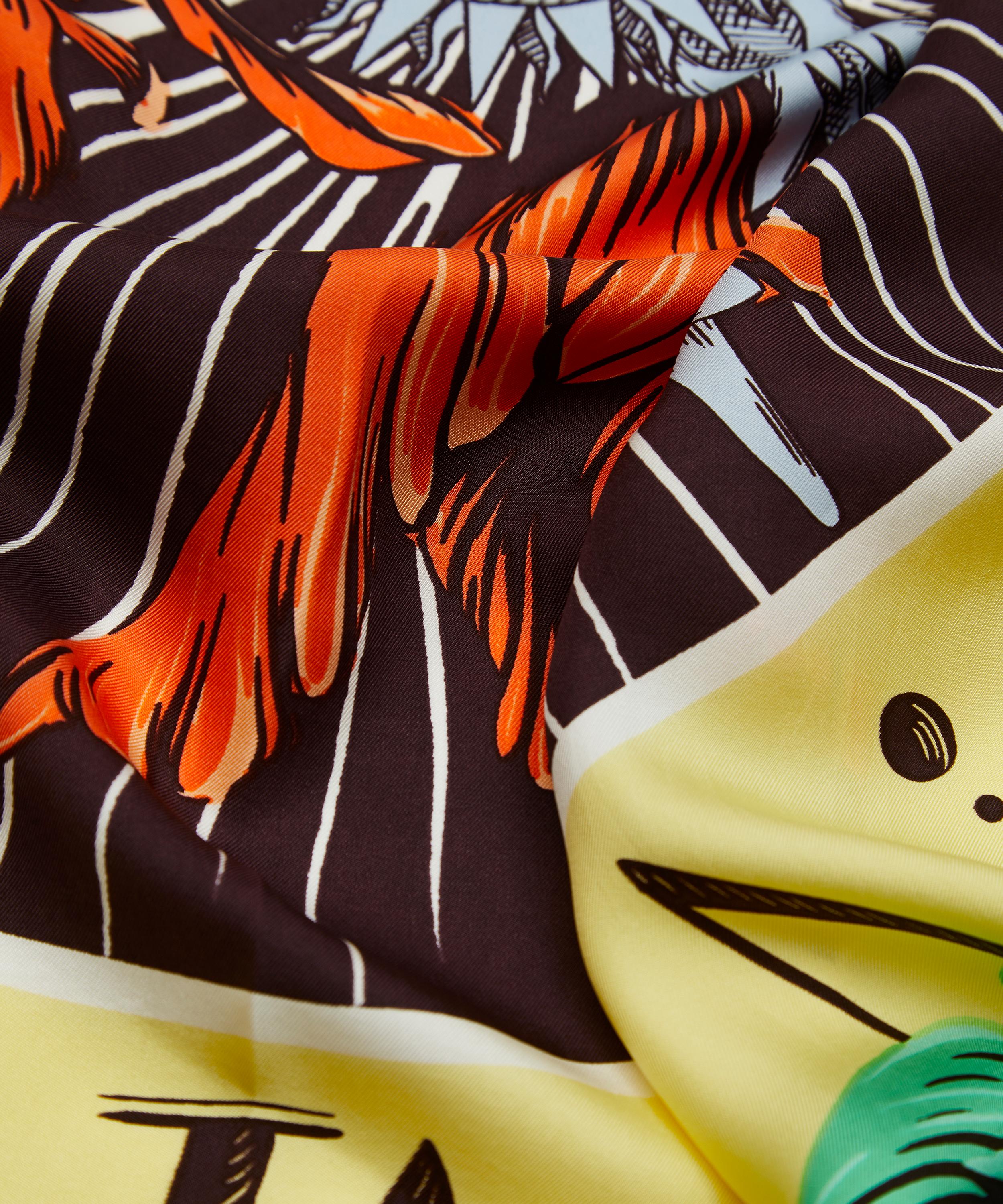 Inoui Editions - Horloge Large Square Silk Scarf image number 3