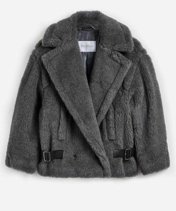 MaxMara - Rosita Leather-Trimmed Fleece Coat image number null