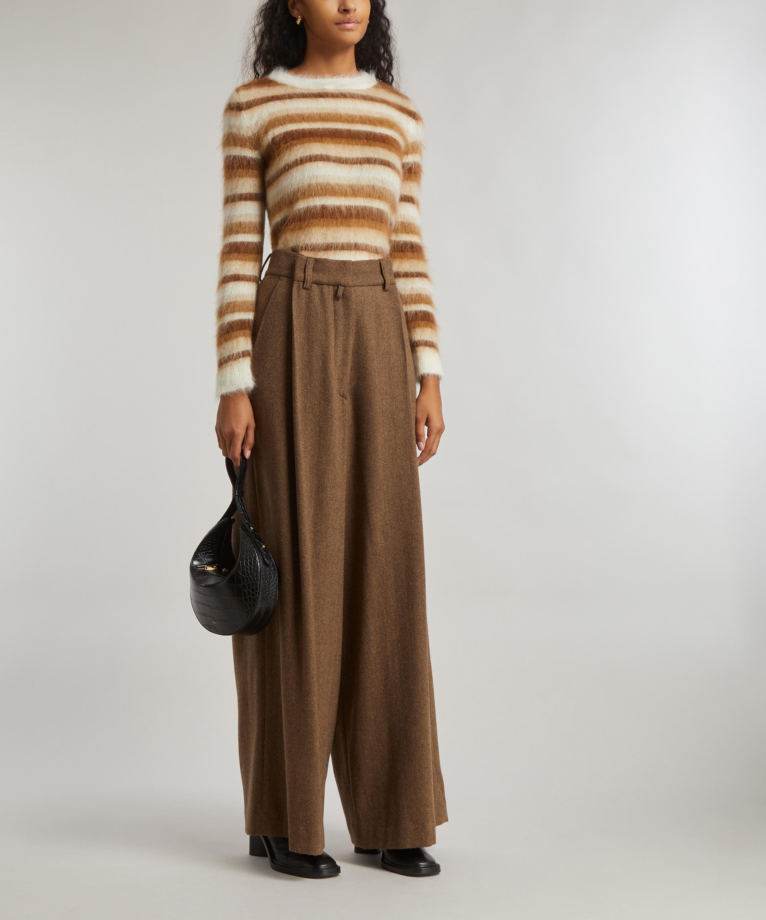 MAXMARA モノクラム ロトッフ スニカ CITYSNEAKER2514761012 002 MM6 Maison Margiela crew-neck Striped Cotton Jumper | White