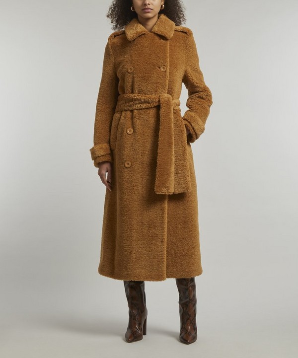 STAND STUDIO - Towa Faux-Fur Trench Coat image number 1