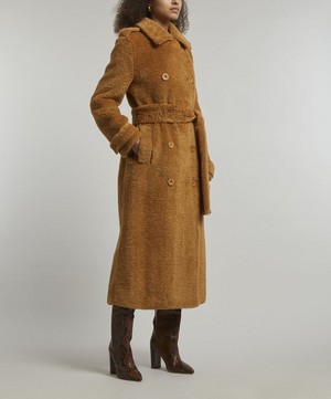 STAND STUDIO - Towa Faux-Fur Trench Coat image number 2