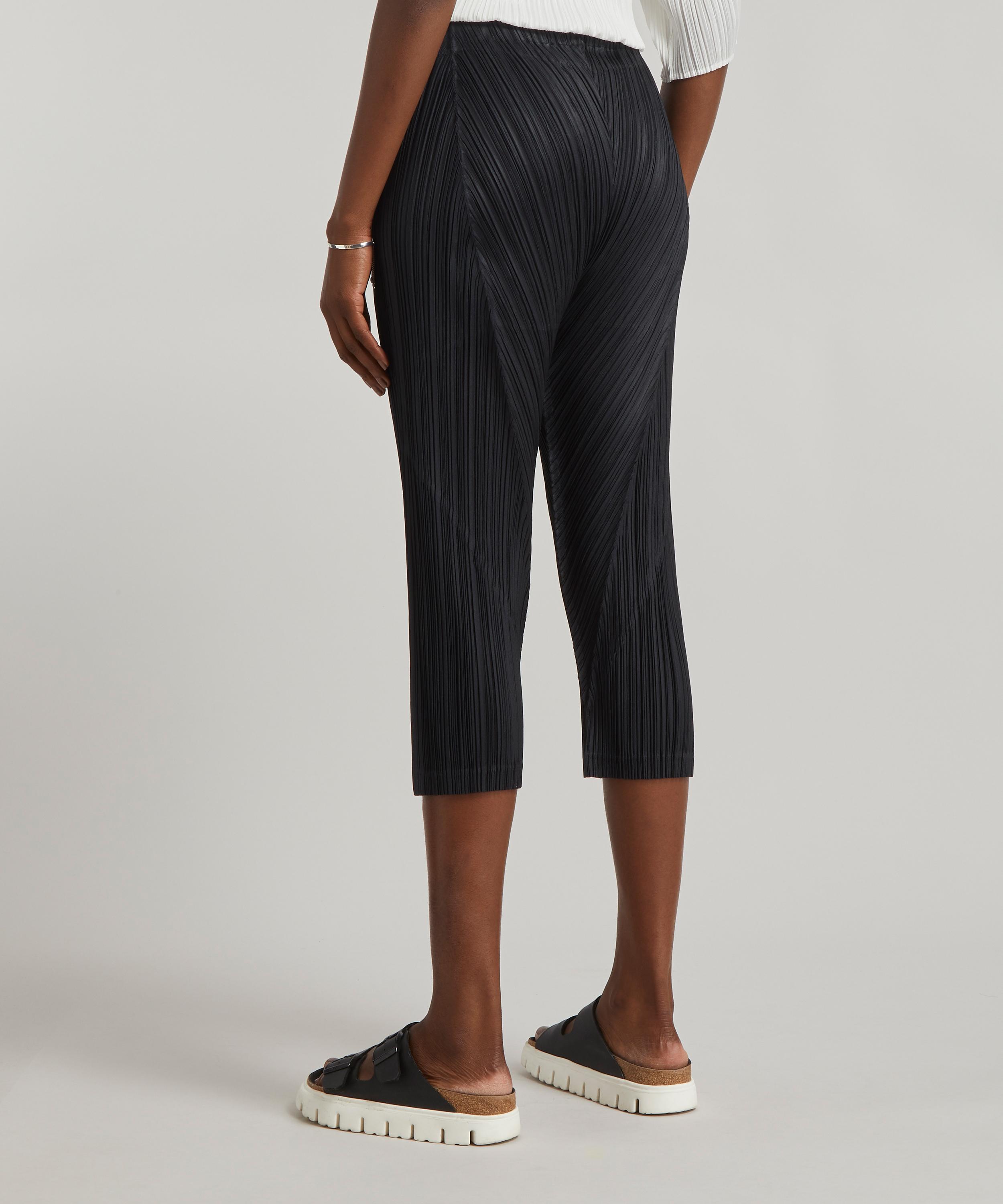 Black Technical-pleated wide-leg trousers, Pleats Please Issey Miyake