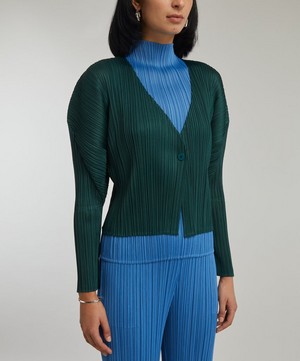 Pleats Please Issey Miyake - Monthly Colours August Pleated Cardigan image number 2