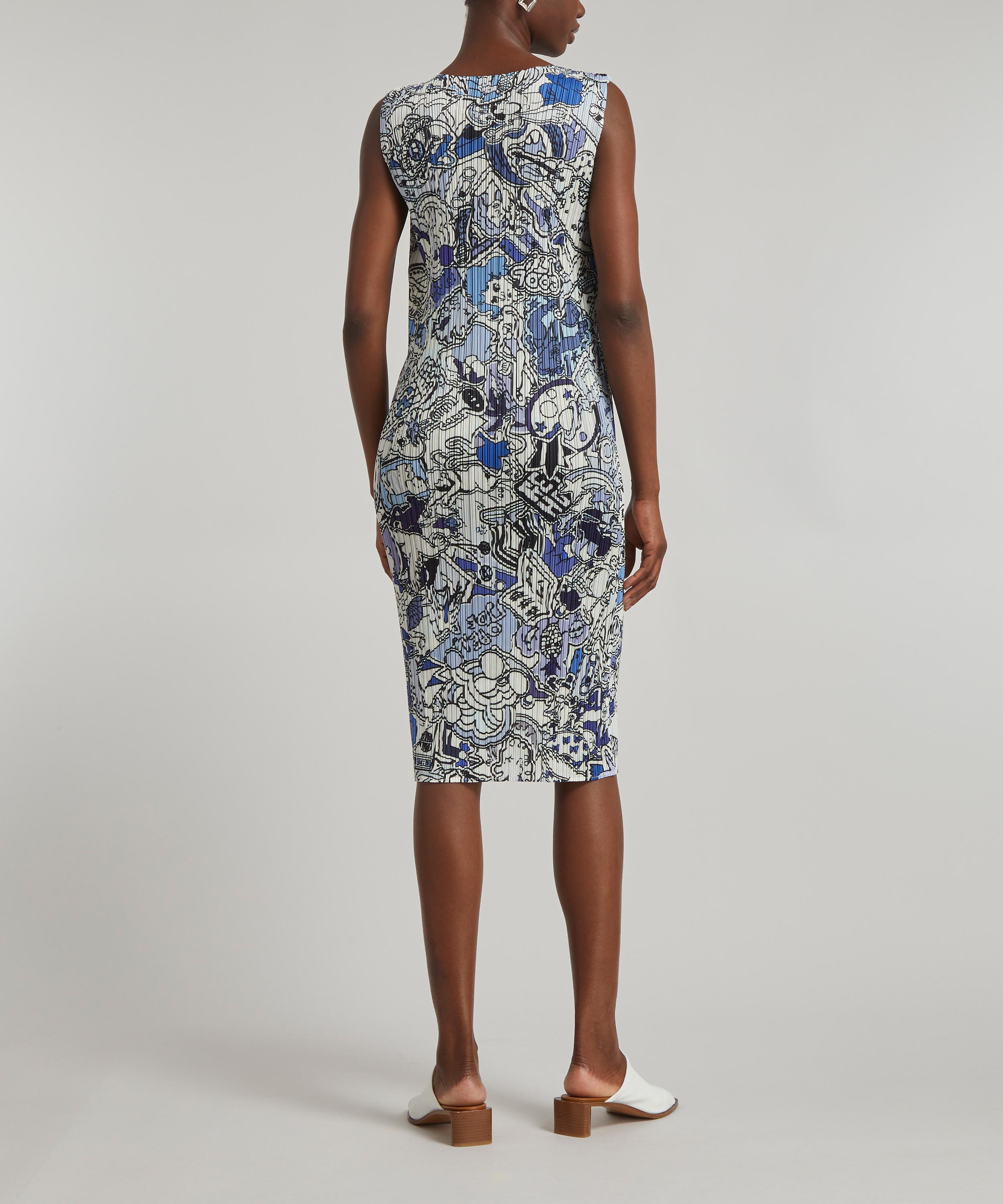 Issey miyake flower discount pleated woven dress