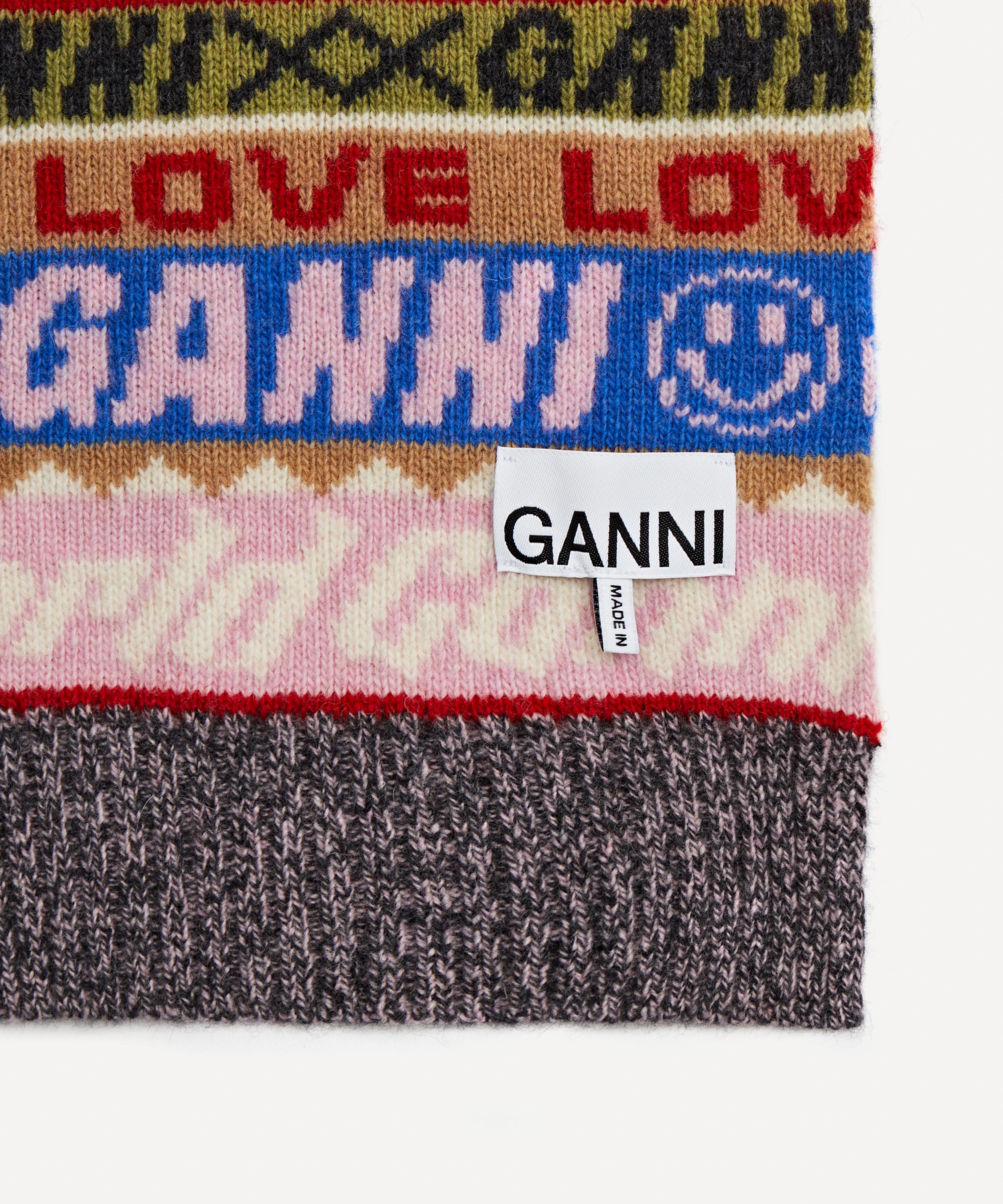 Ganni - Graphic Wool Scarf image number 2