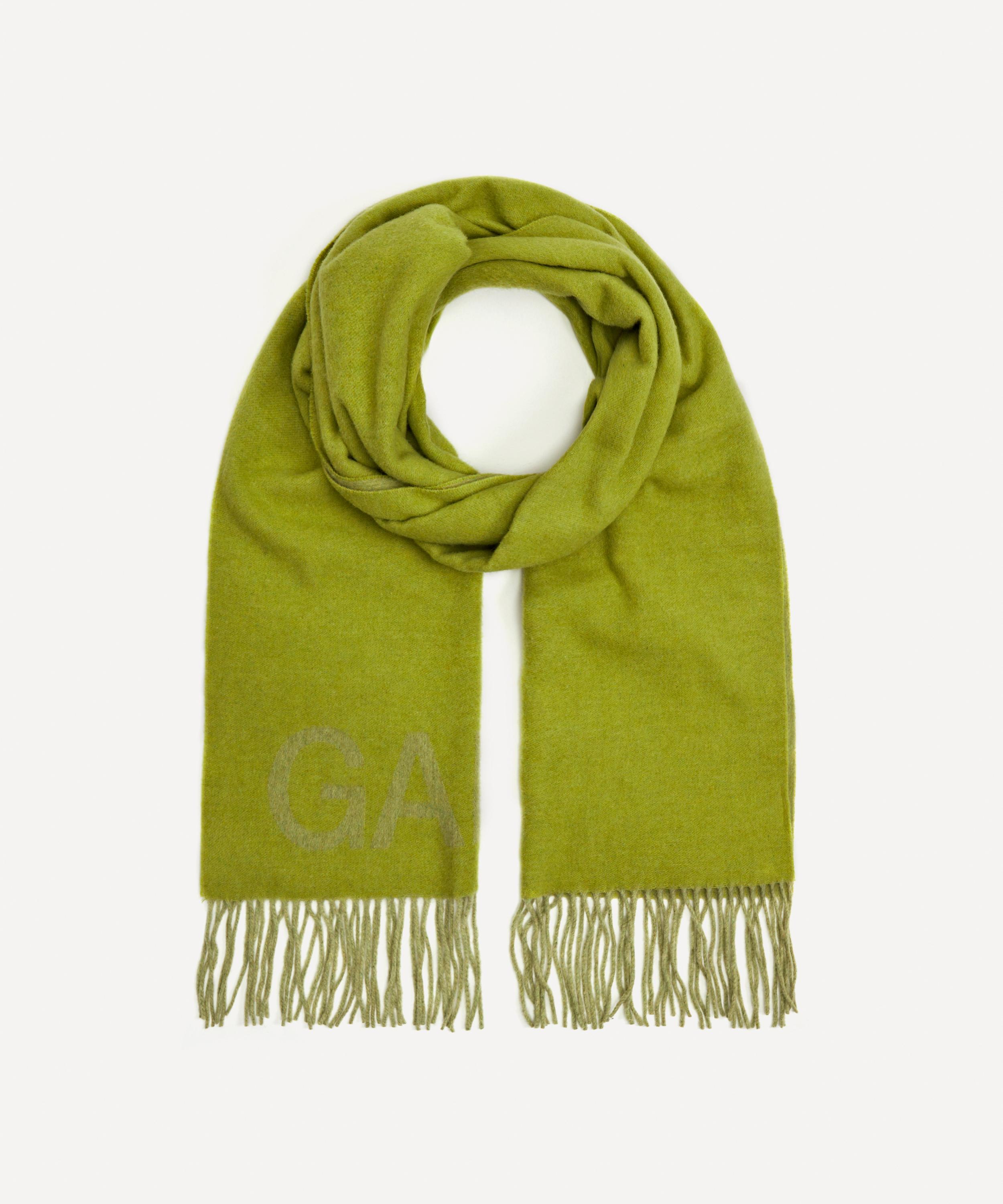 Ganni - Wool Fringed Scarf image number 0