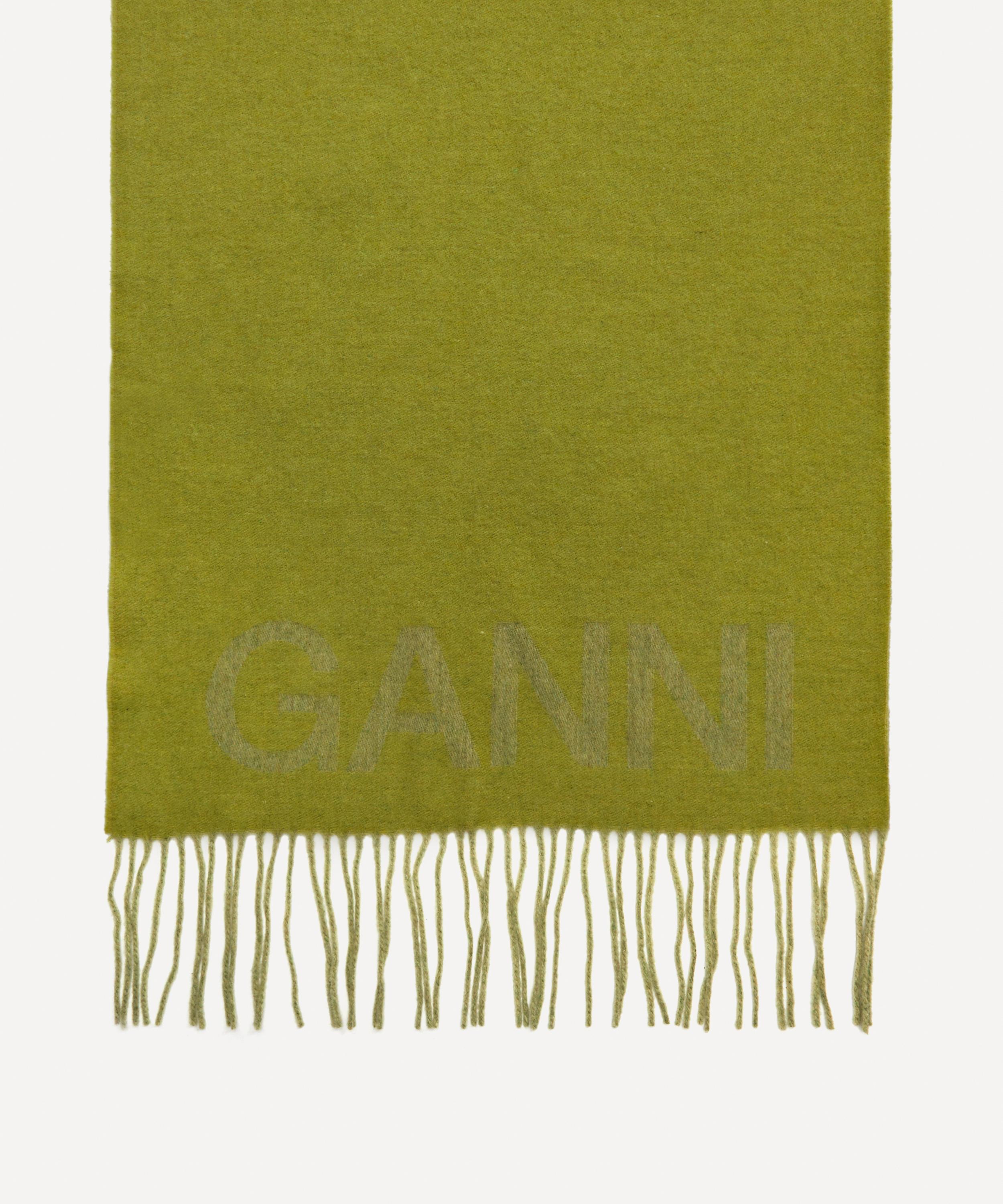 Ganni - Wool Fringed Scarf image number 2