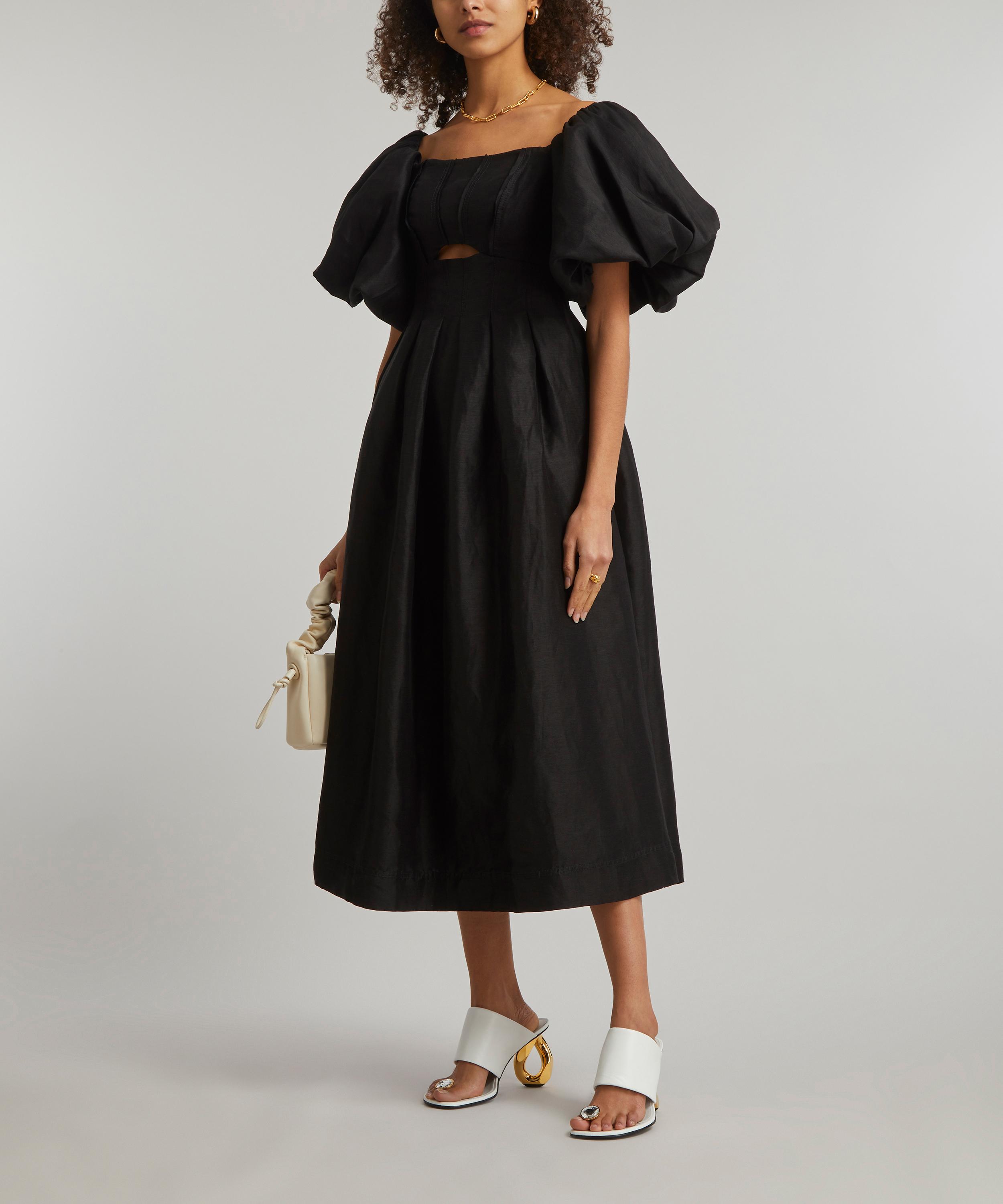Aje - Eugenie Off-the-Shoulder Linen-Blend Dress image number 1
