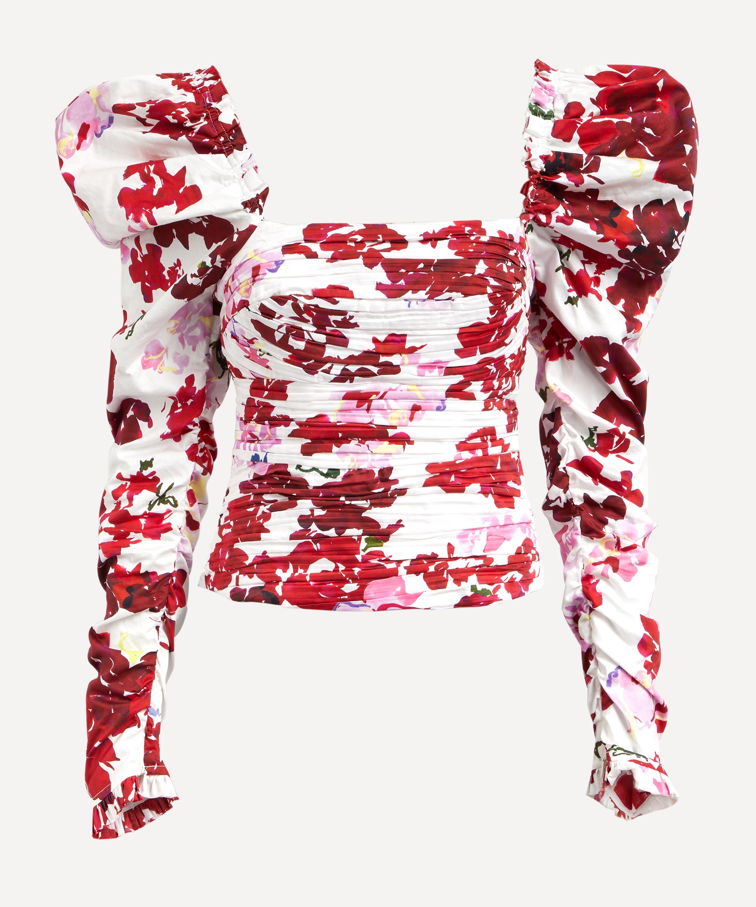Aje - Marlene Roses Ruched Top image number 0