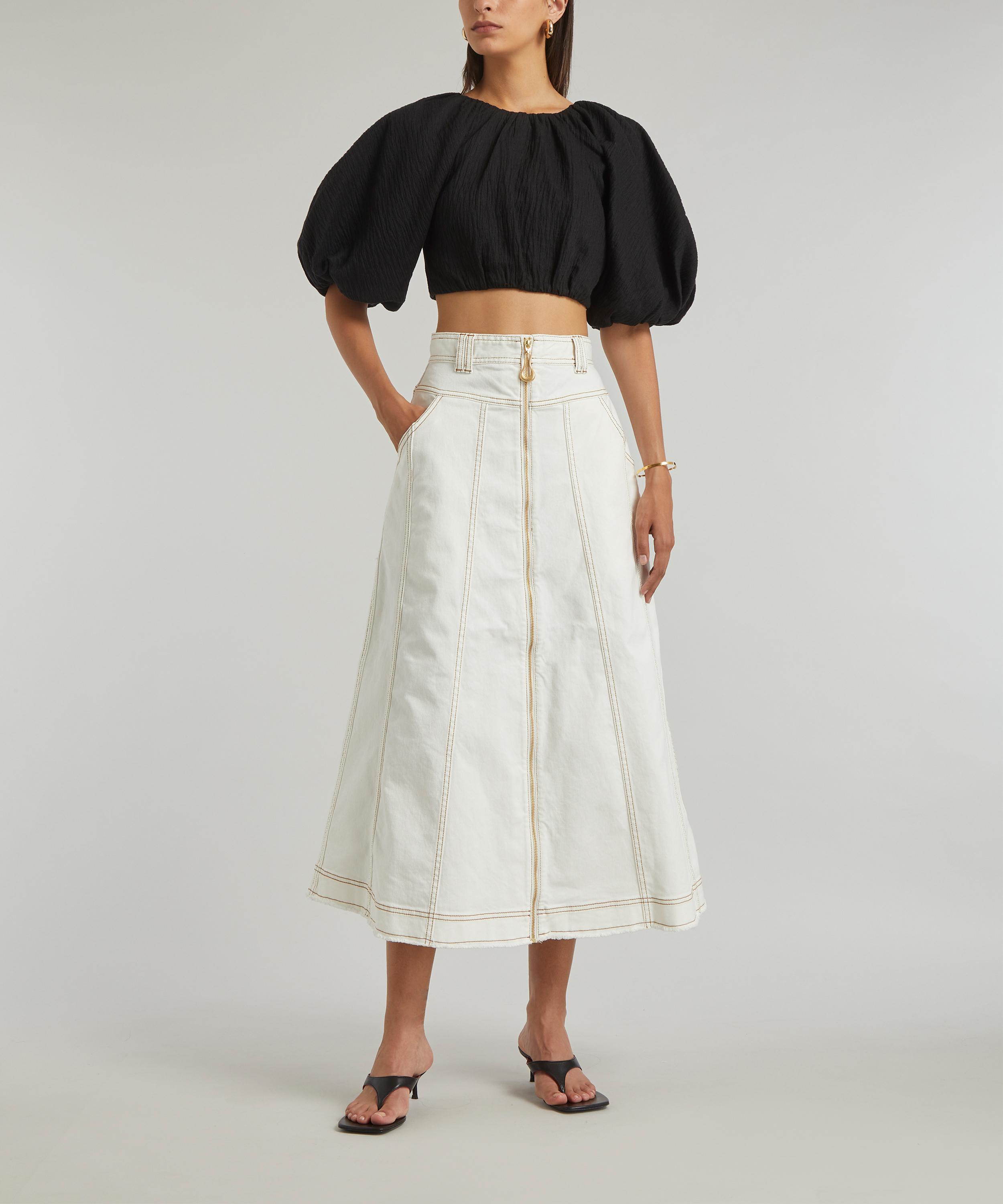Aje - Pepa Denim Midi-Skirt image number 1