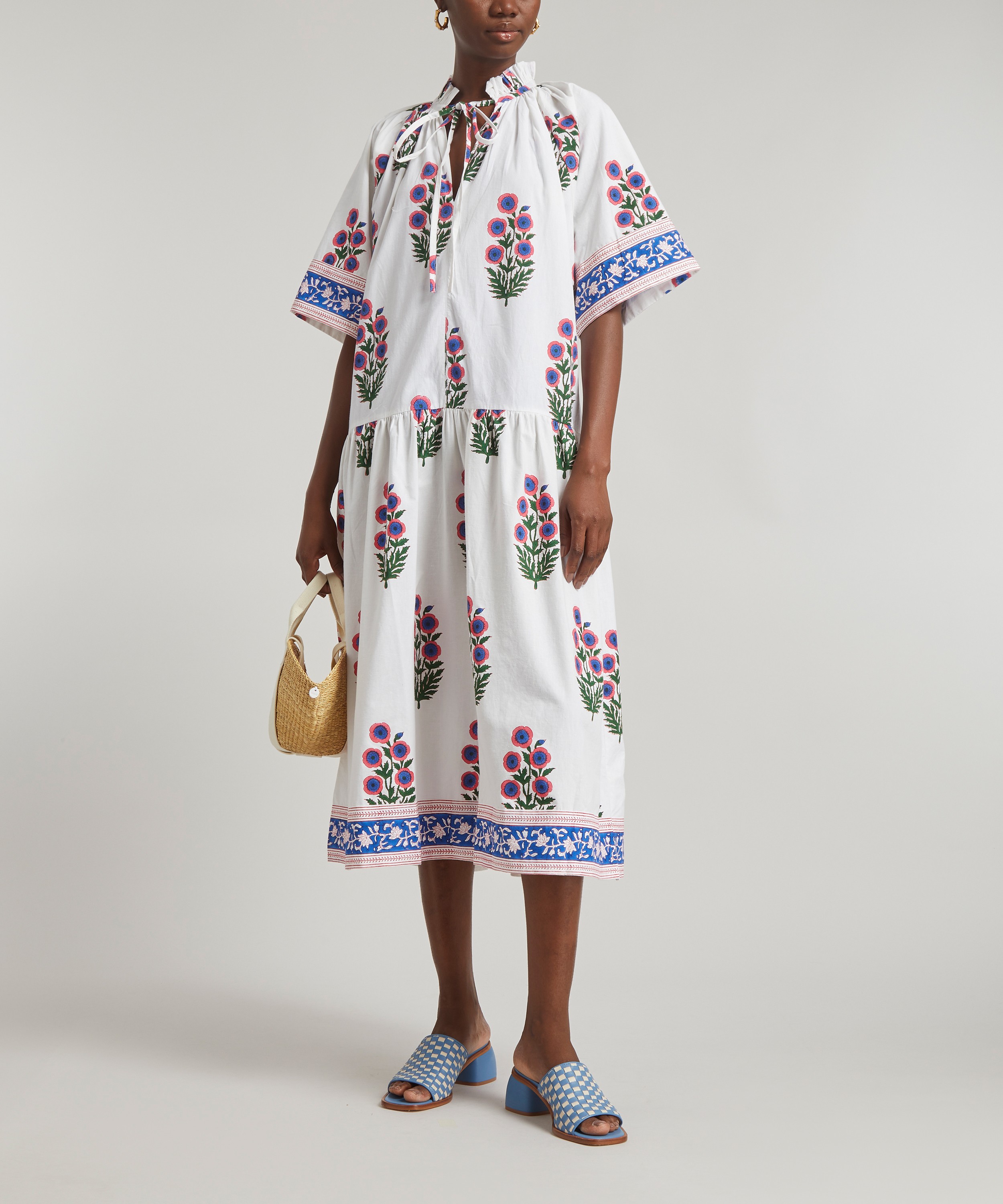 SZ Blockprints /Yuva Poppies Print Dress