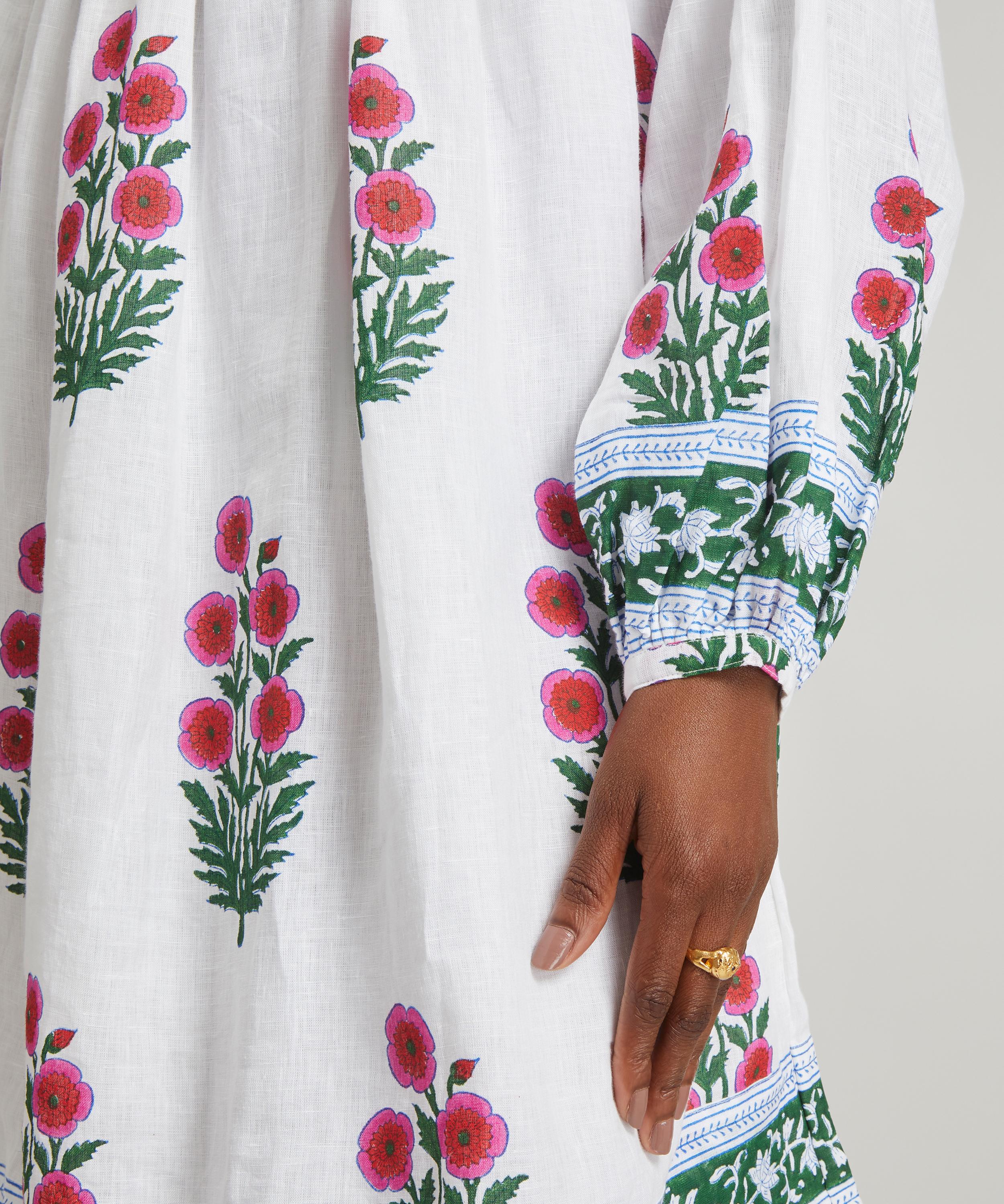 SZ Blockprints Darjeeling Linen Mini-Dress | Liberty 