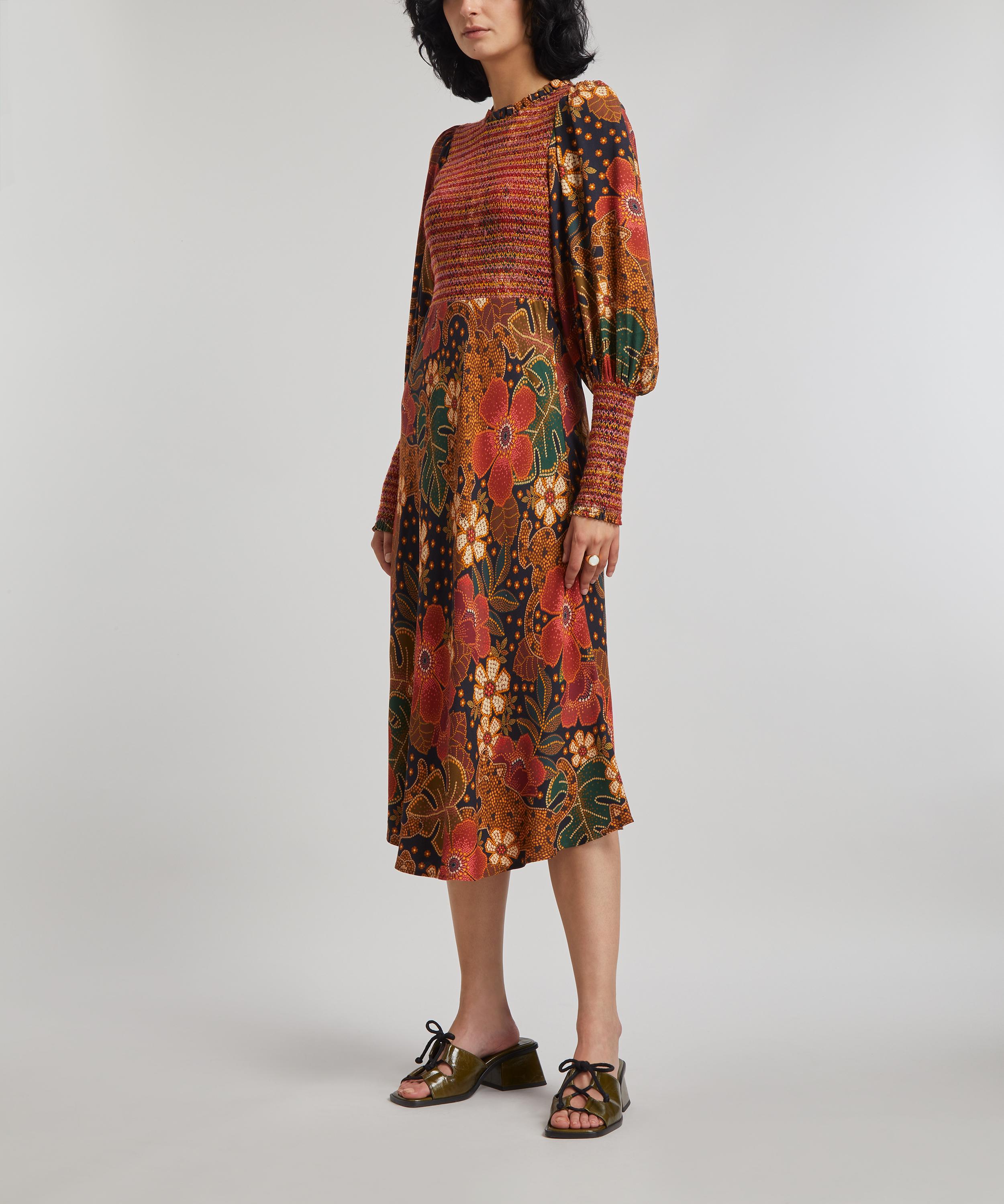 FARM Rio - Flowered Leopard Midi-Dress image number 2