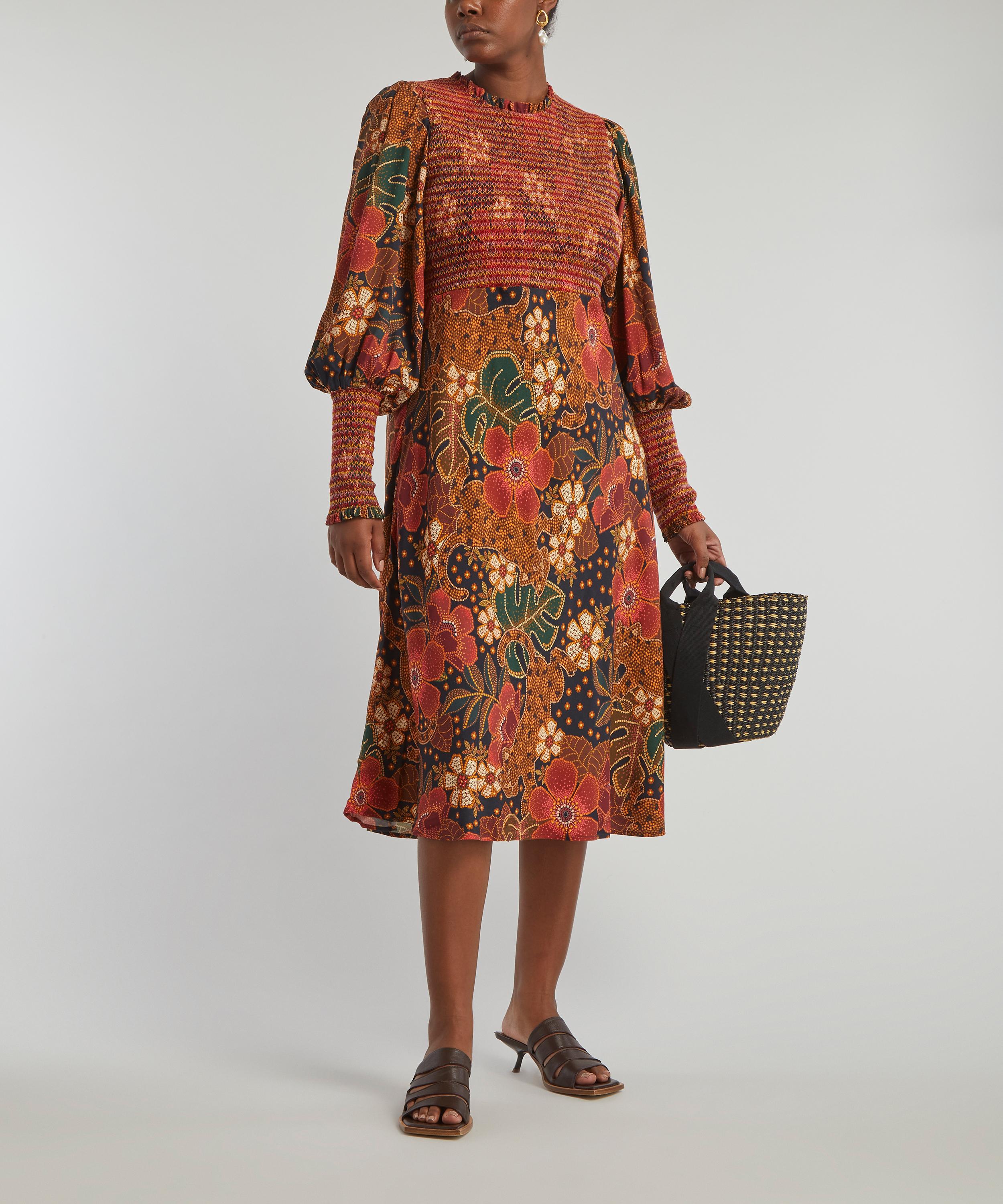 FARM Rio - Flowered Leopard Midi-Dress image number 6