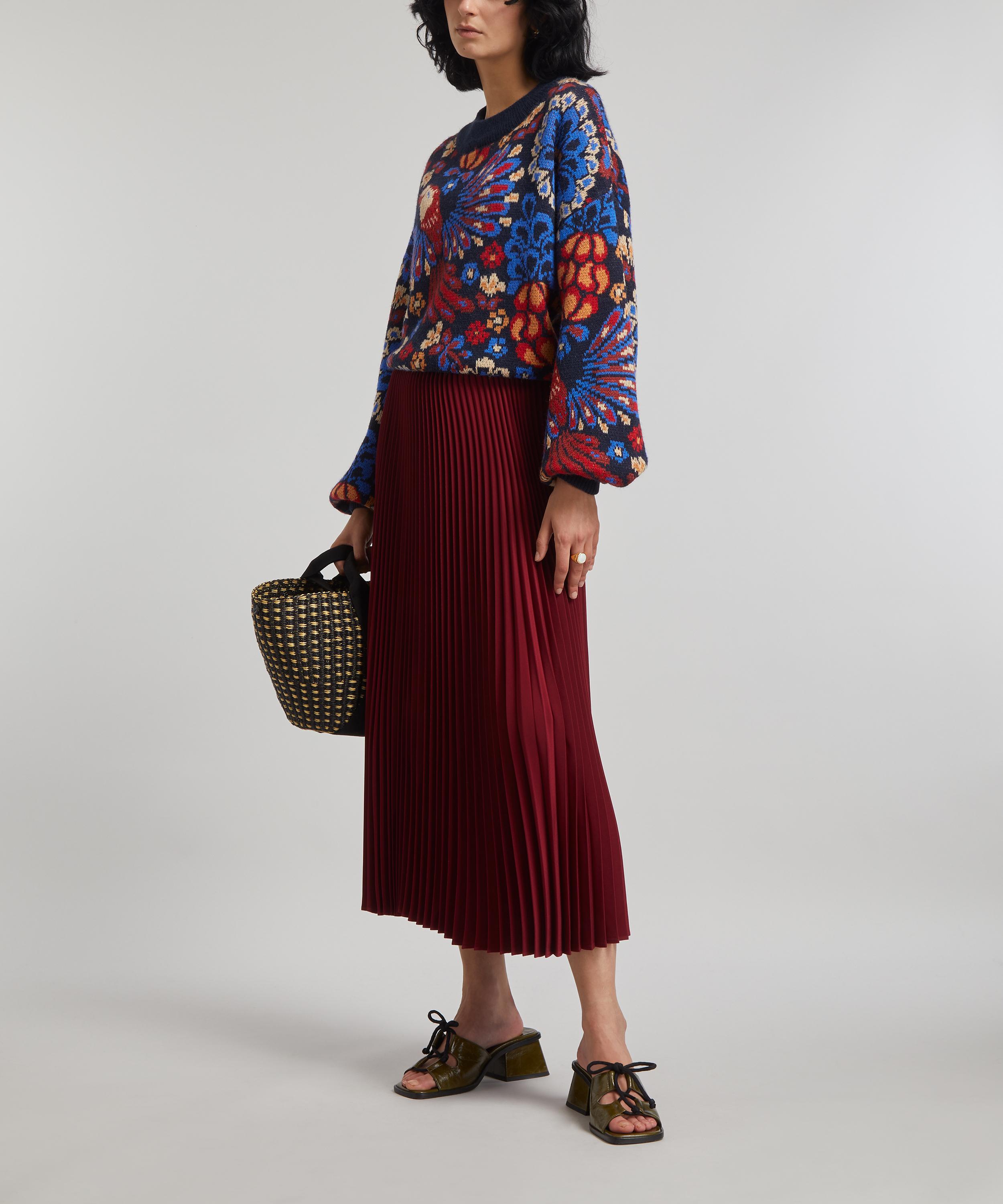 FARM Rio - Pineapple Flowers Navy Sweater image number 1