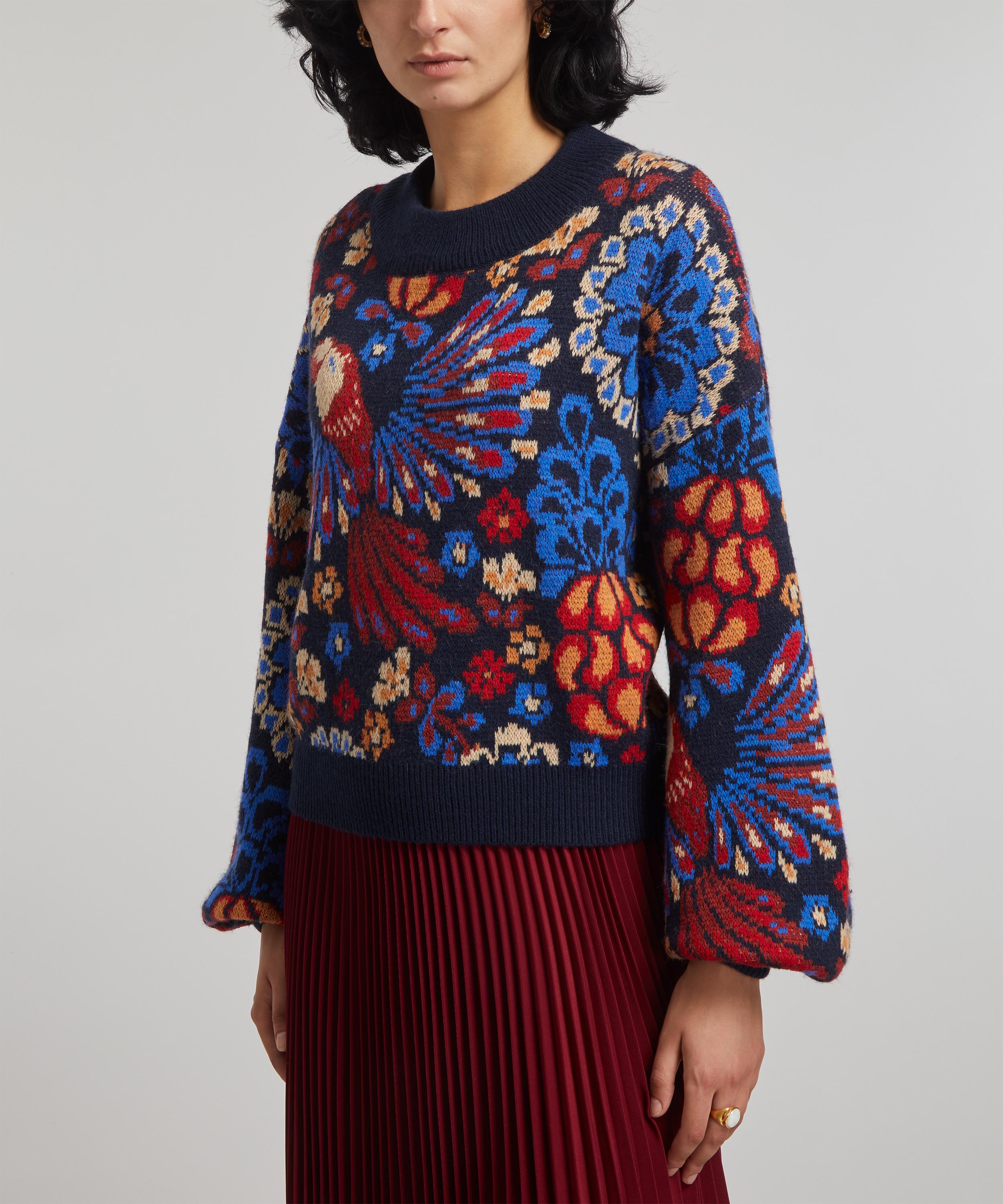 FARM Rio - Pineapple Flowers Navy Sweater image number 2
