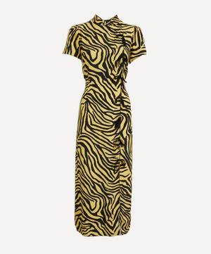 Leia Zebra-Print Midi-Dress