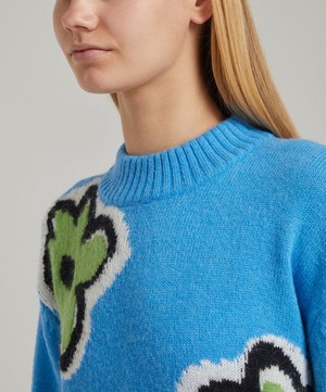 KITRI - Phoebe Blue Painted Floral Sweater image number 4