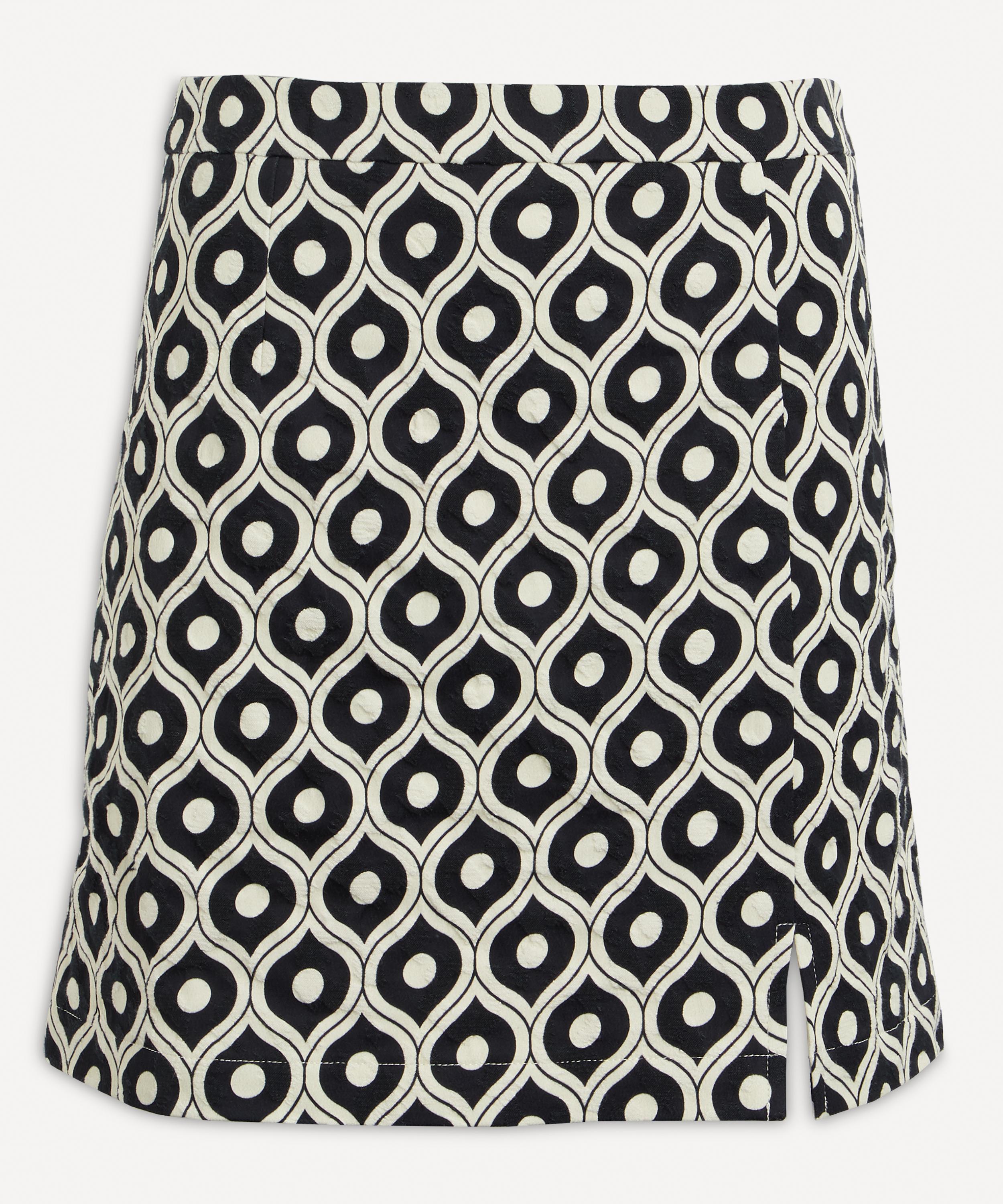 KITRI - Colette Black Wallpaper-Print Mini-Skirt image number 0
