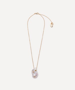 Lizzie Fortunato - Gold-Plated Rainbow Pearl Oasis Pendant Necklace image number 0